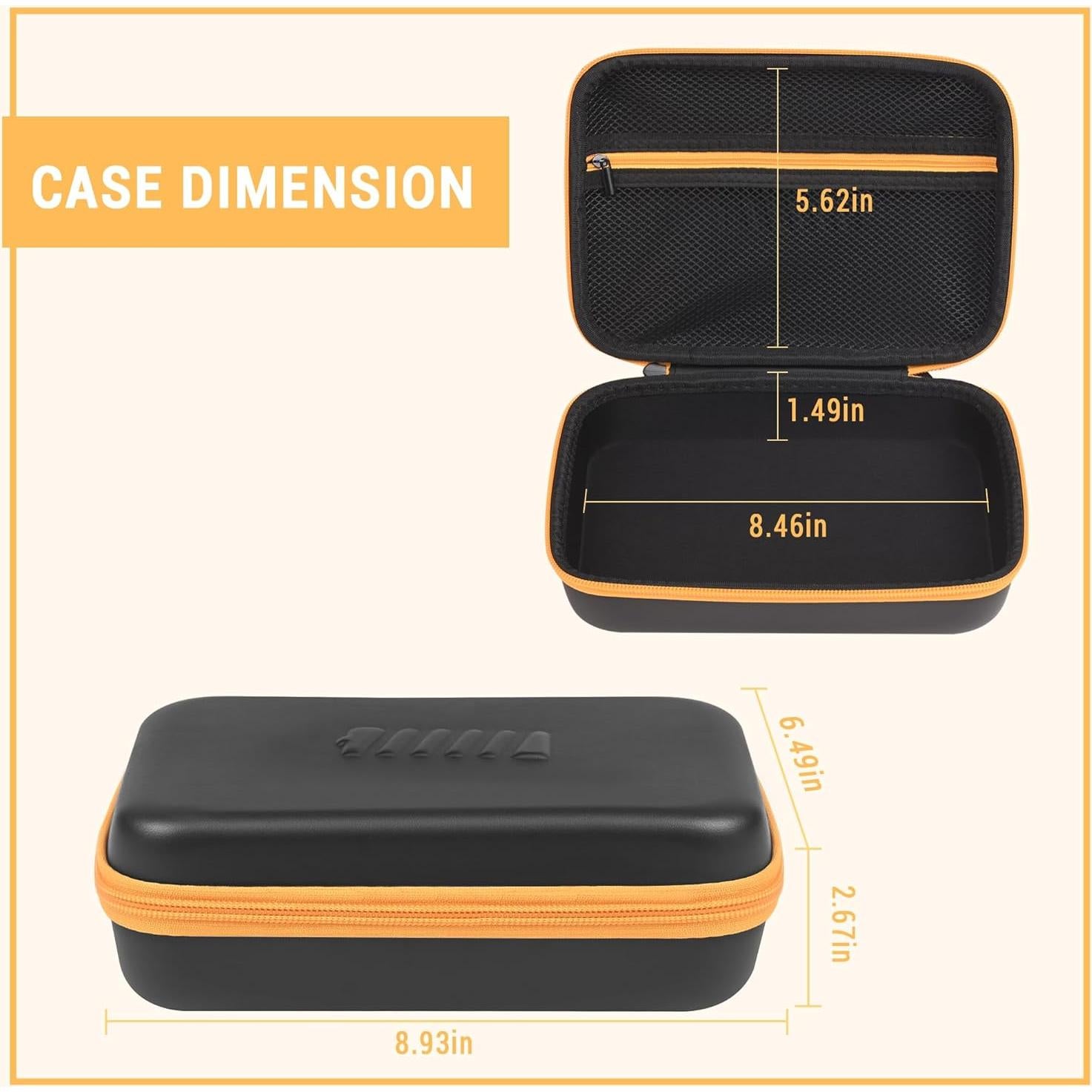 Estuche Organizador de Baterías Stukcaze con Probador - Negro/Naranja