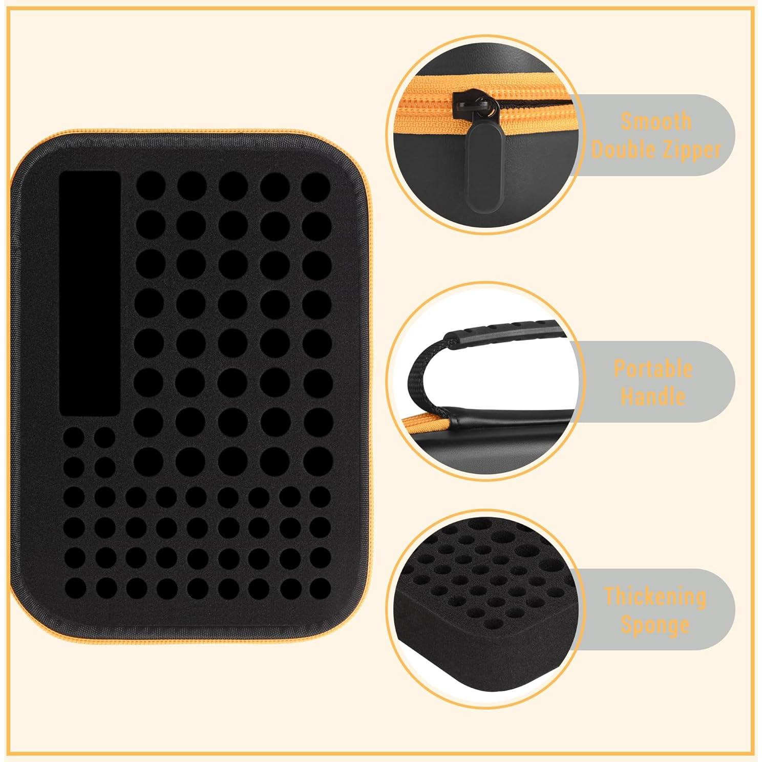 Estuche Organizador de Baterías Stukcaze con Probador - Negro/Naranja