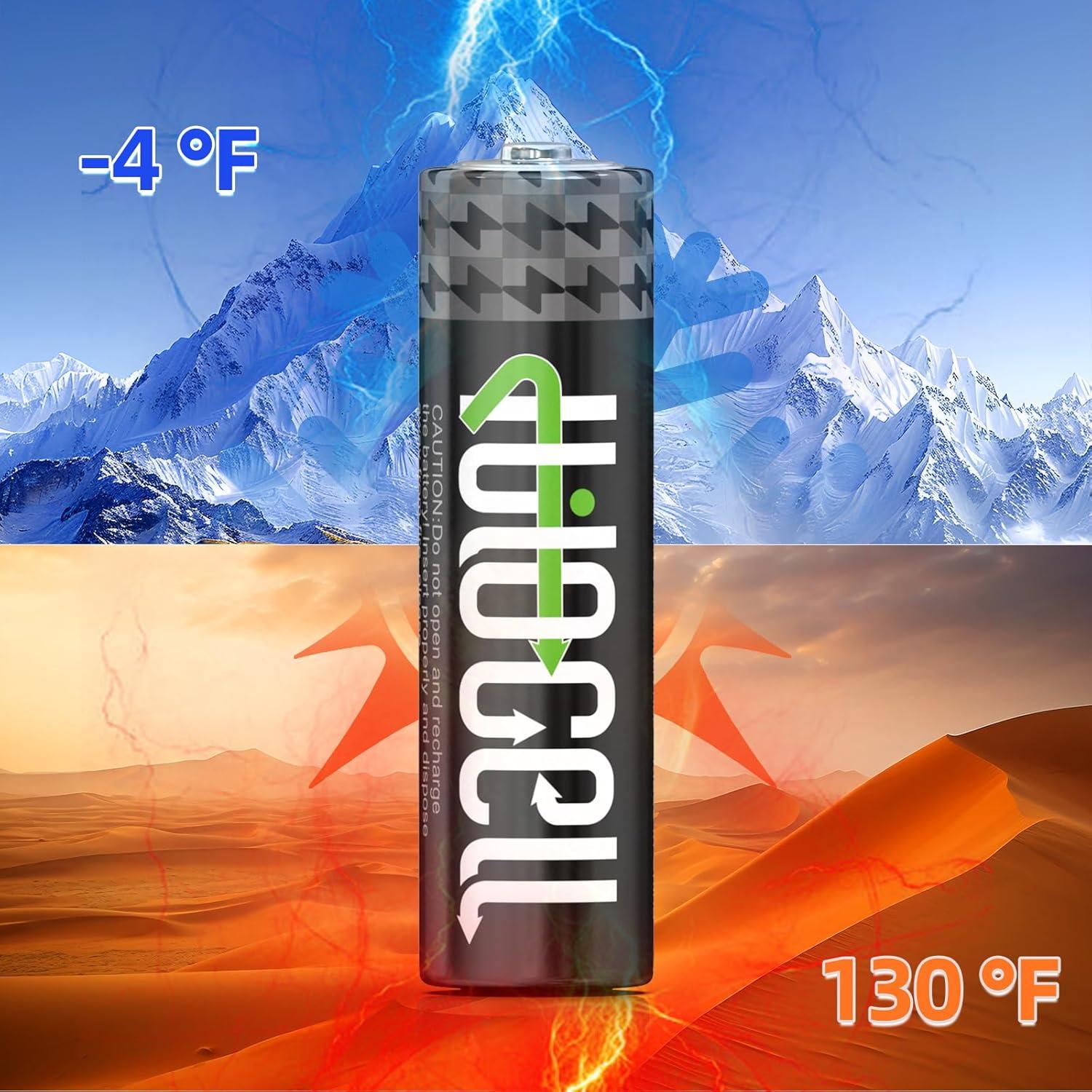 Paquete de 48 Pilas AA y AAA Hilocell, Larga Duración 10 Años