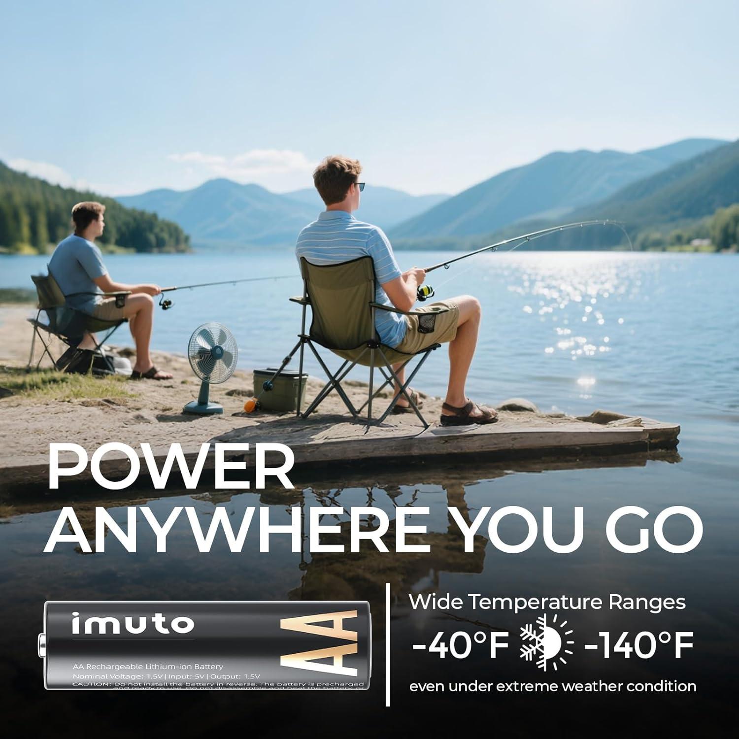 Baterías recargables AA imuto 3000mWh 8 unidades 1.5V