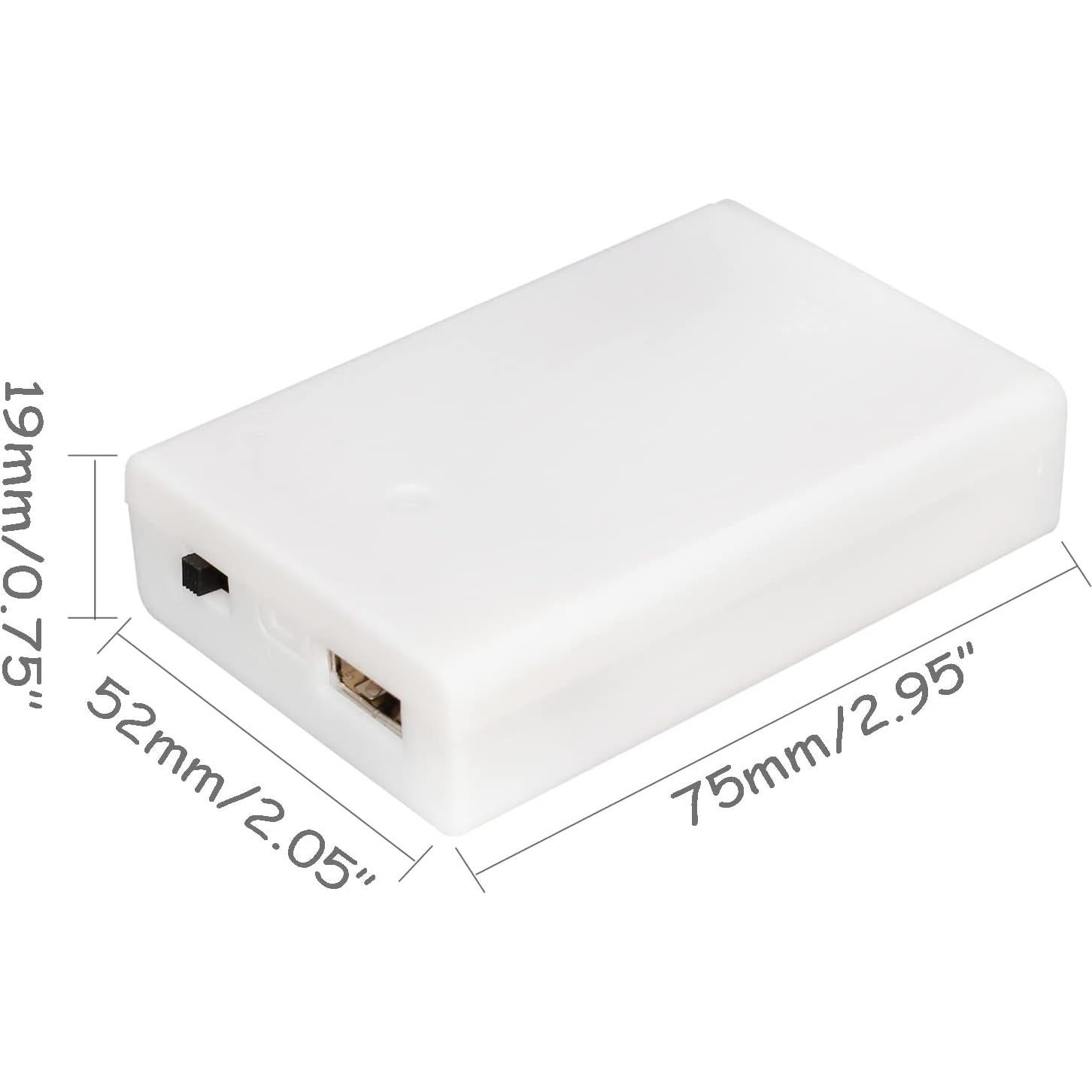 Soporte para 3 Pilas AA OPSFALCON con USB y Interruptor - 2 Piezas