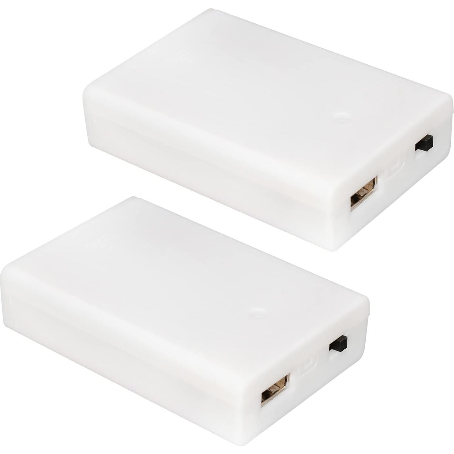 Soporte para 3 Pilas AA OPSFALCON con USB y Interruptor - 2 Piezas