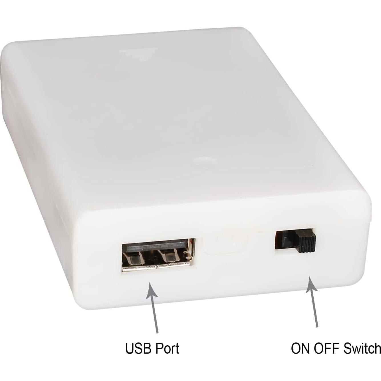 Soporte para 3 Pilas AA OPSFALCON con USB y Interruptor - 2 Piezas