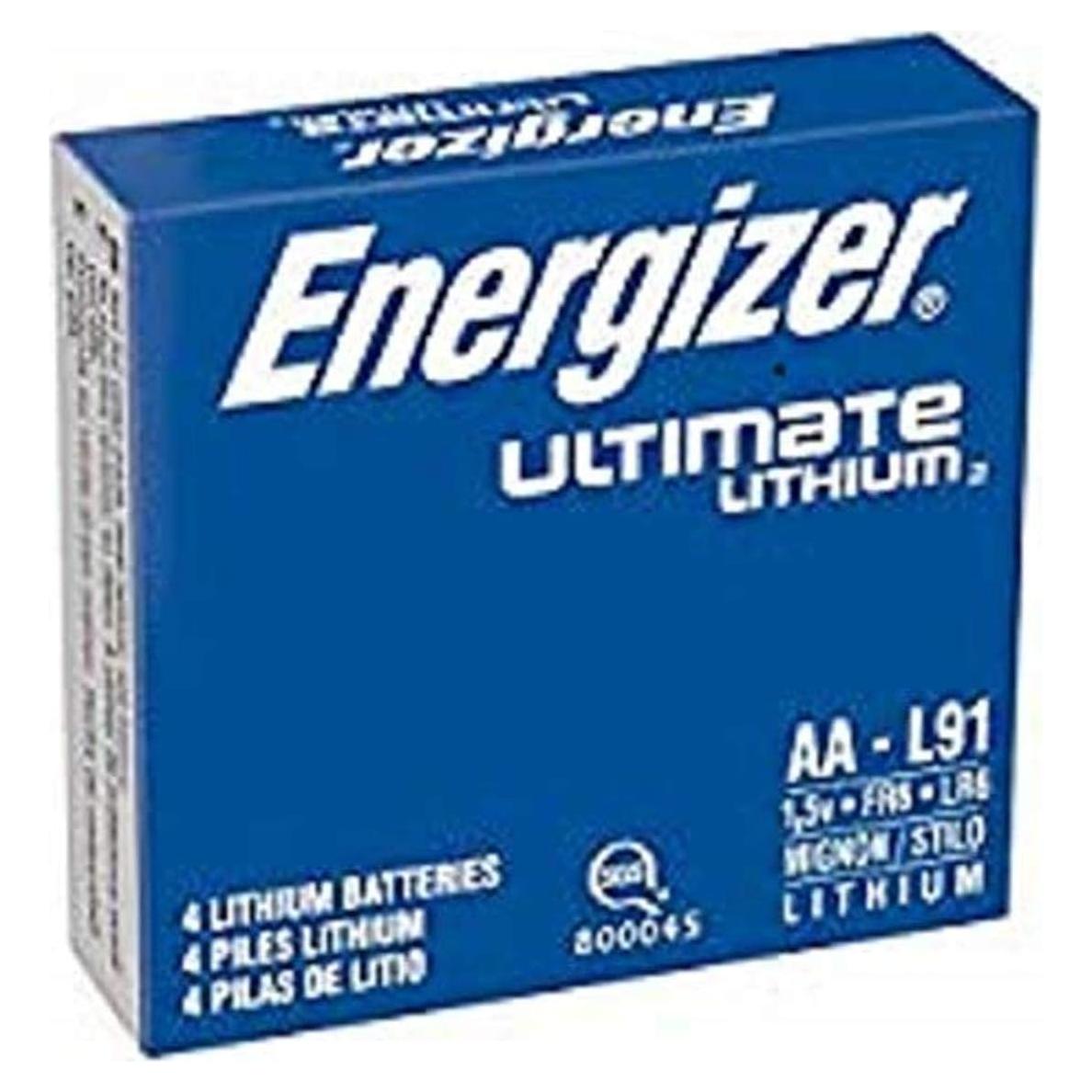 Baterías de litio AA Energizer Ultimate L91 - Paquete de 4