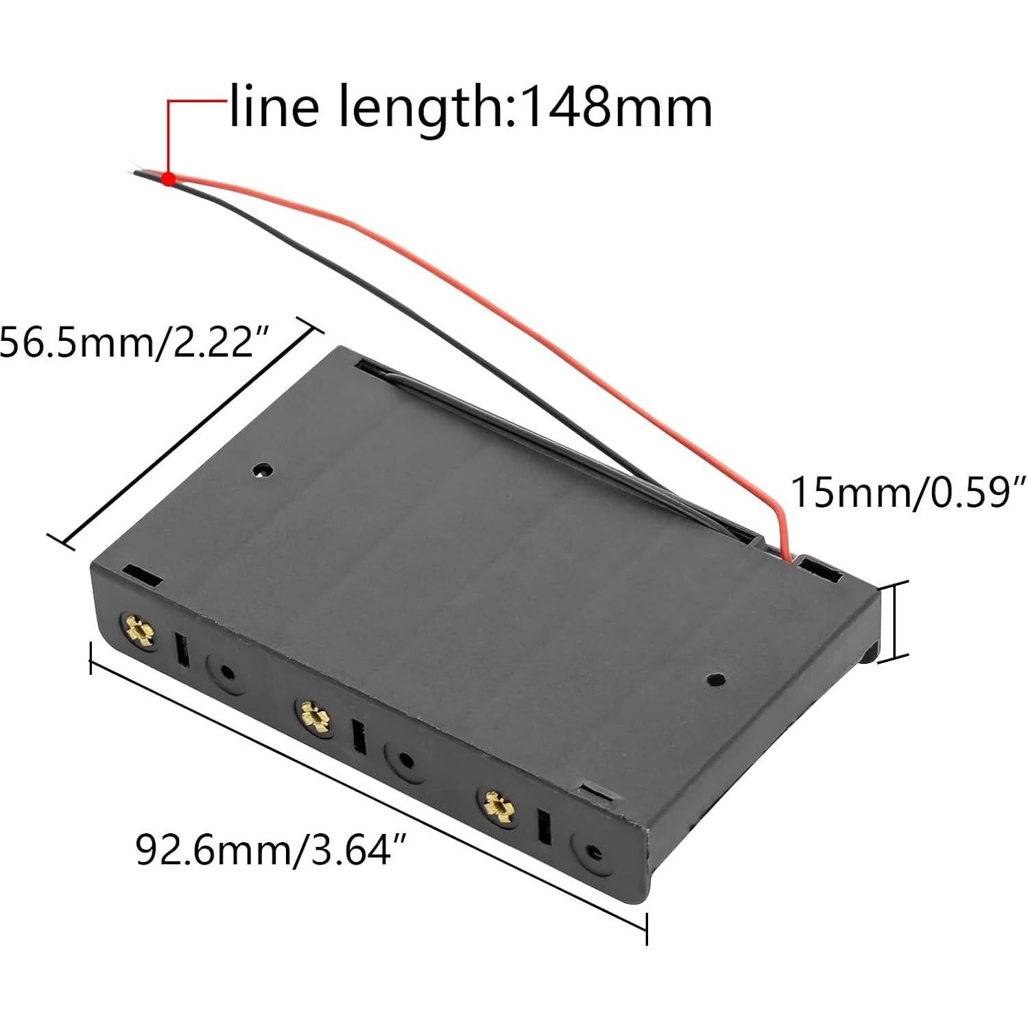 Soporte de Batería 6 AA NewZoll con Conector 9V - Plástico ABS