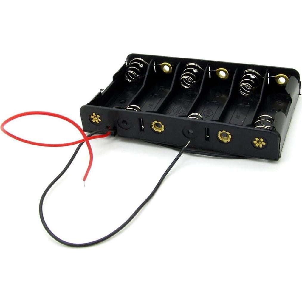Soporte de Batería 6 AA NewZoll con Conector 9V - Plástico ABS