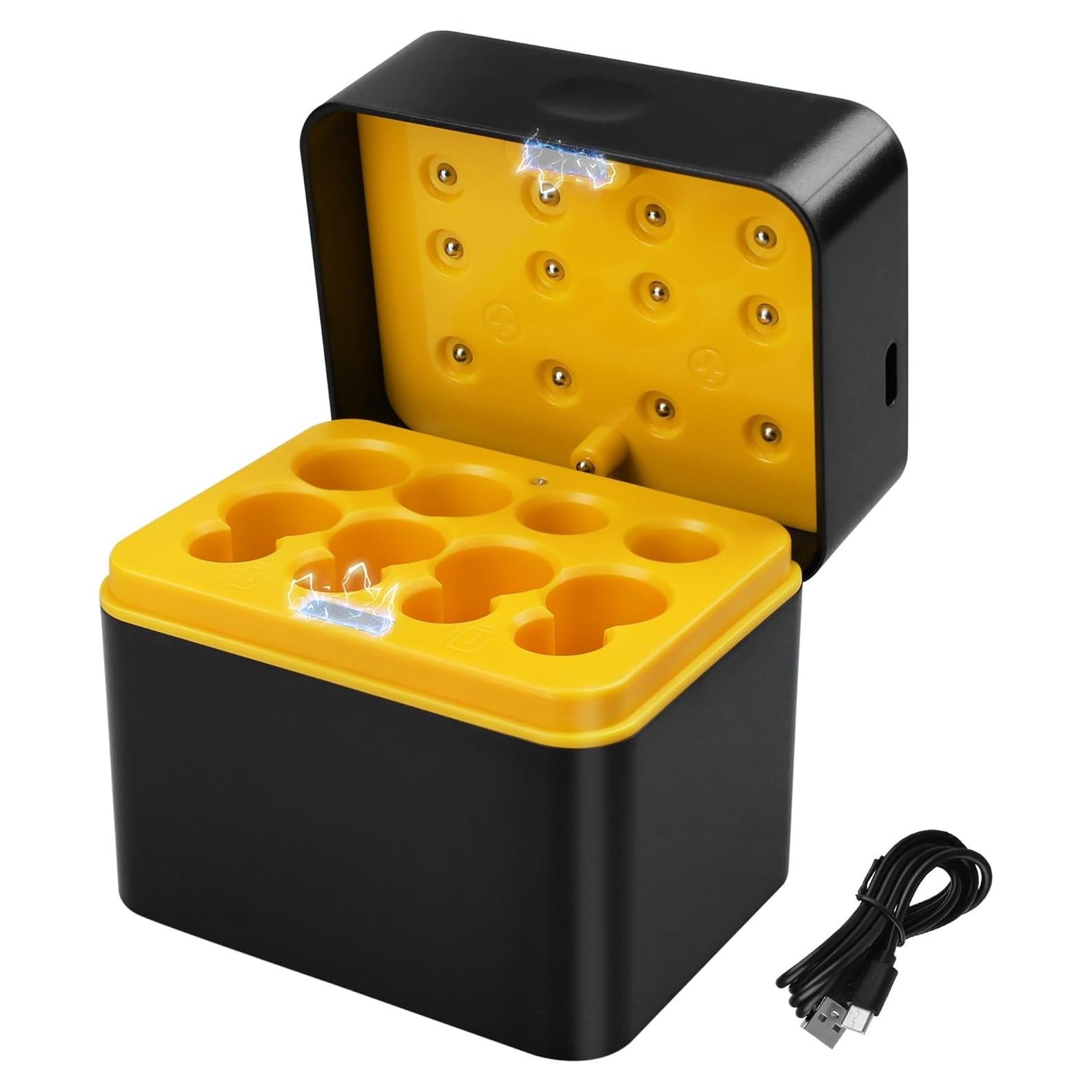 Cargador de Baterías Recargables AA AAA WONKEGONKE 12 Bahías