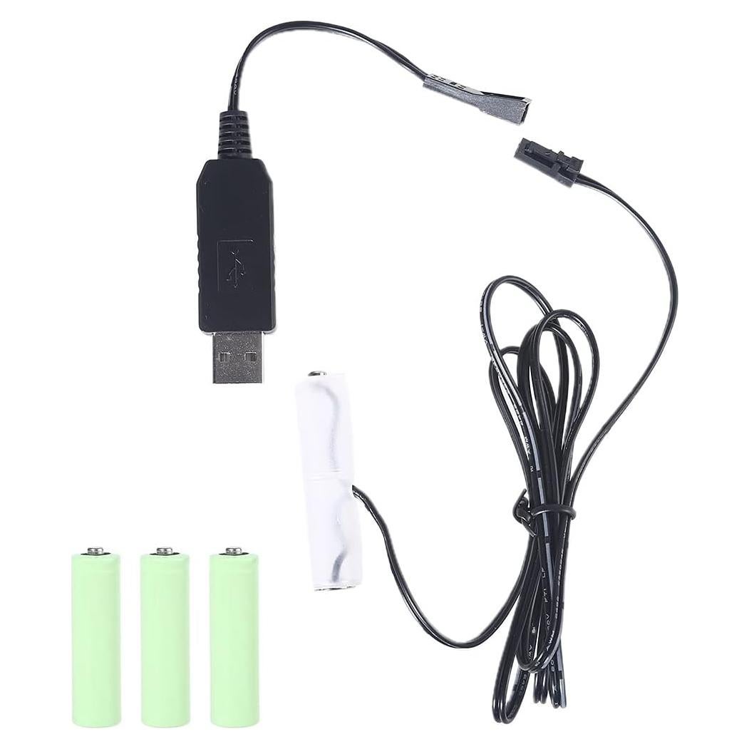 Eliminador de Batería AA a 4AA USB Eoobbce para Juguetes