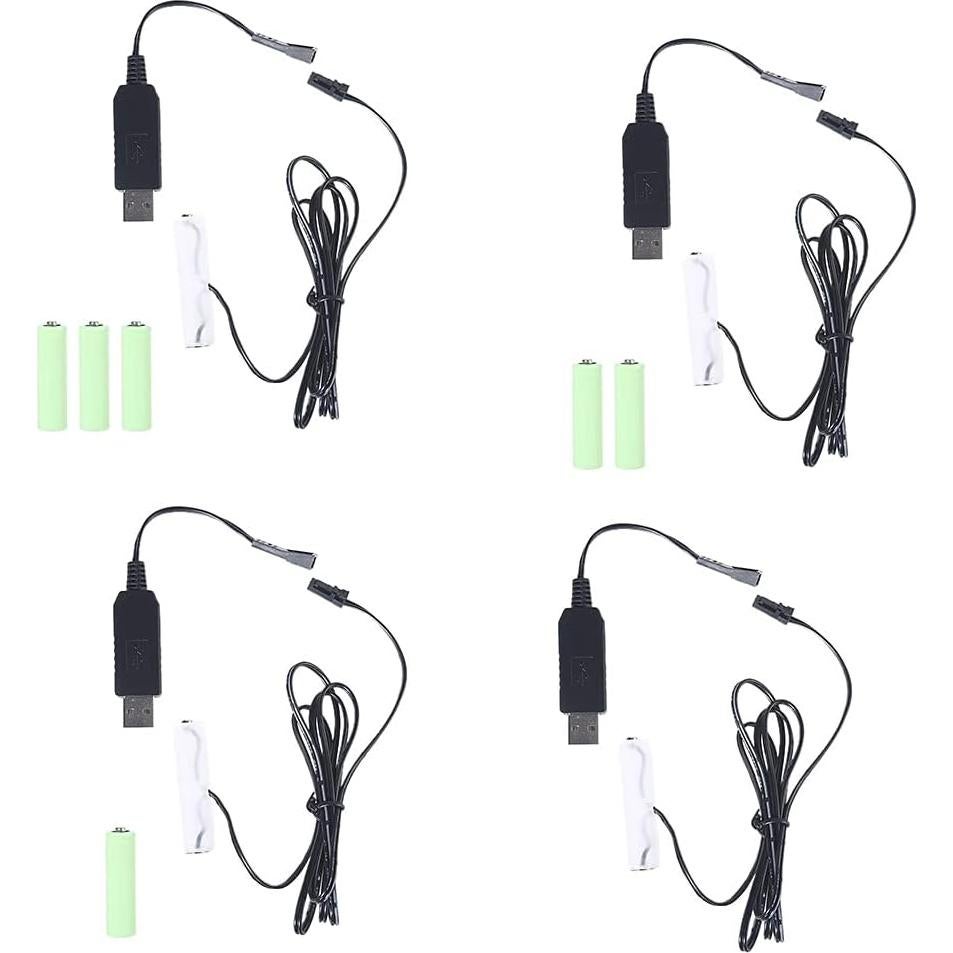 Eliminador de Batería AA a 4AA USB Eoobbce para Juguetes