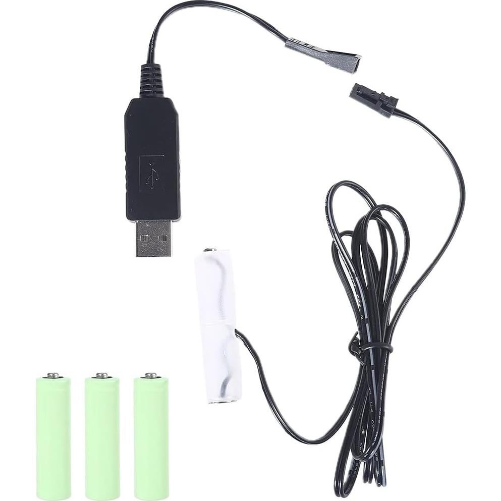 Eliminador de Batería AA a 4AA USB Eoobbce para Juguetes