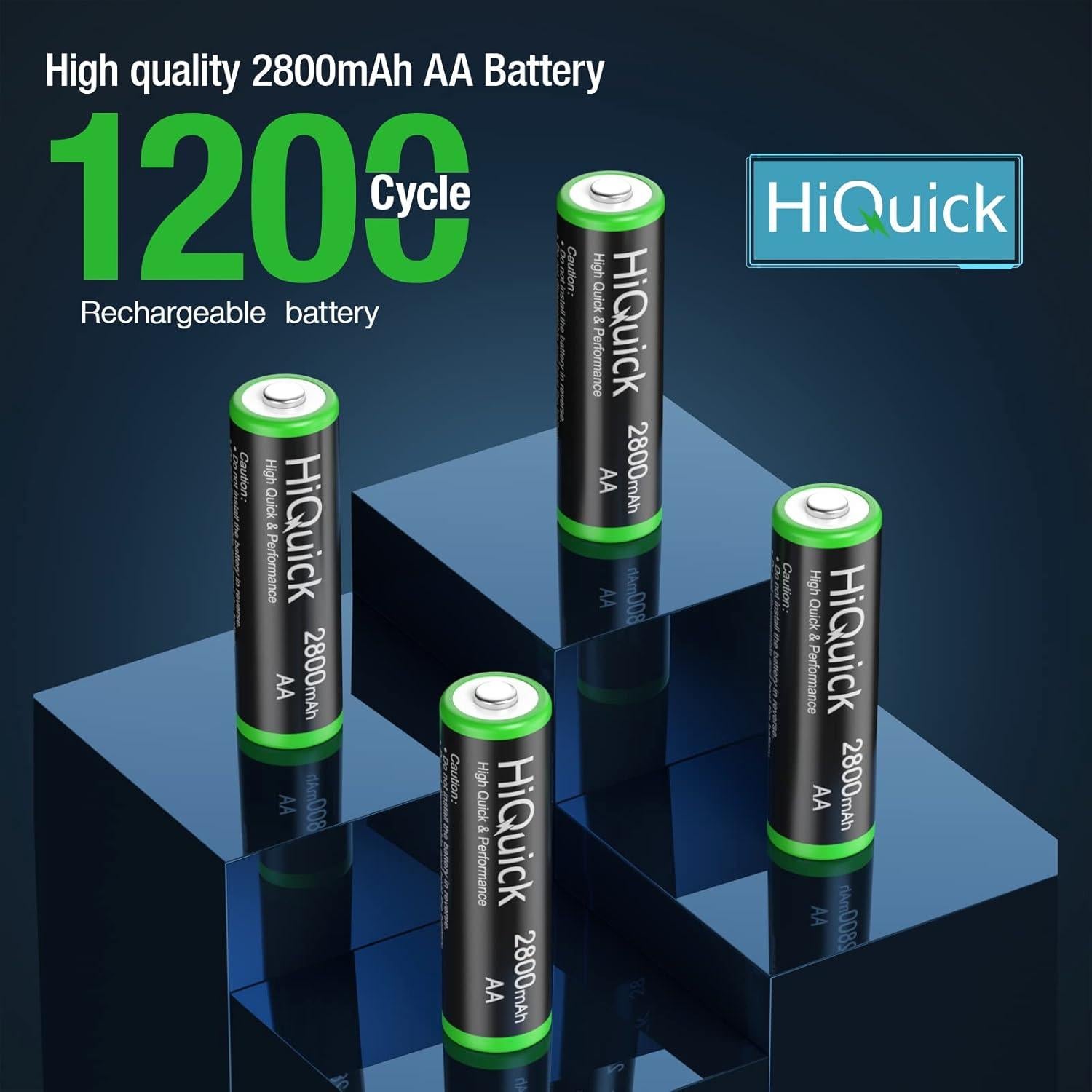 Baterías Recargables AA HiQuick 2800mAh 8 Piezas 1.2V