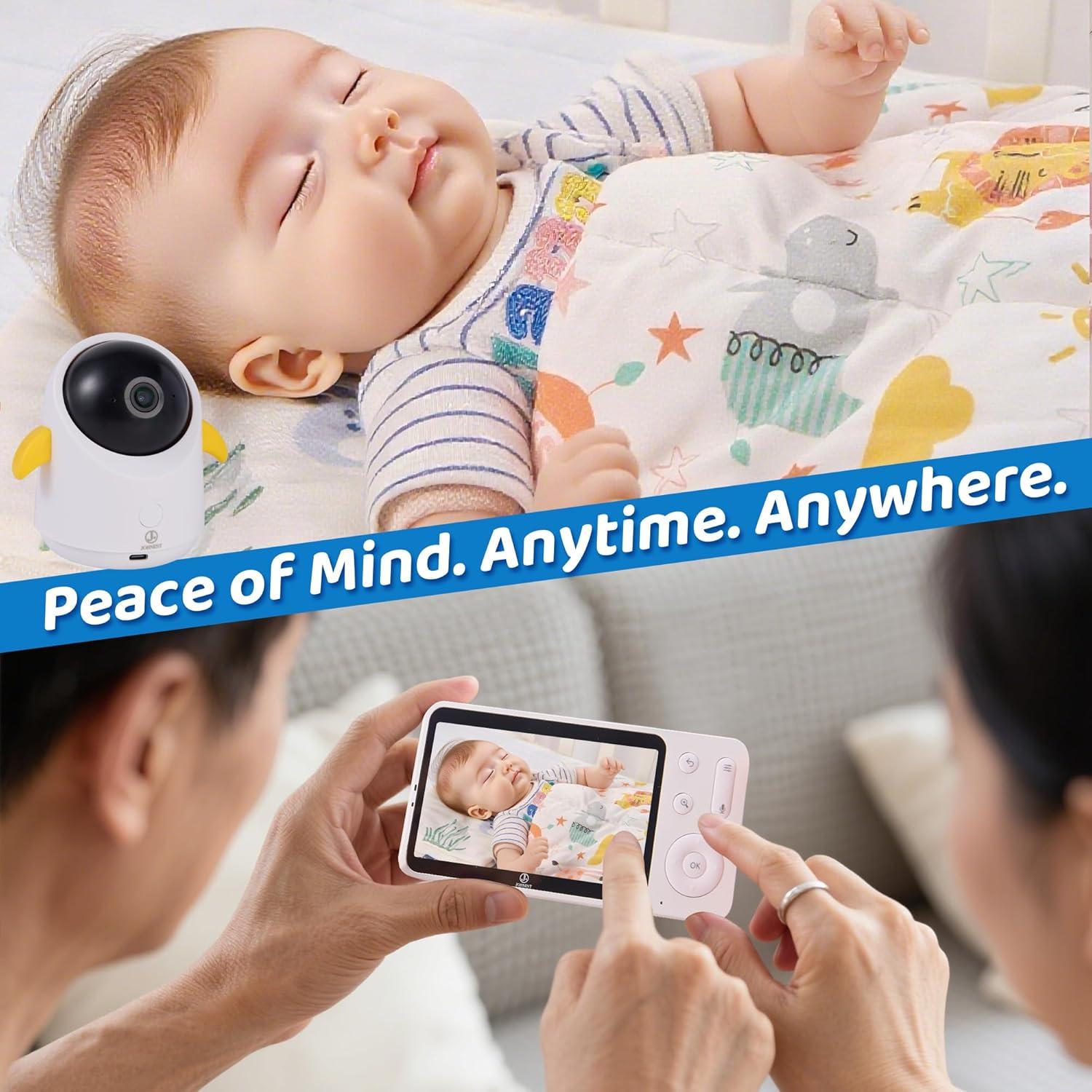 Monitor de Bebé HD Johnest 1 Cámara - Sin WiFi, Visión Nocturna