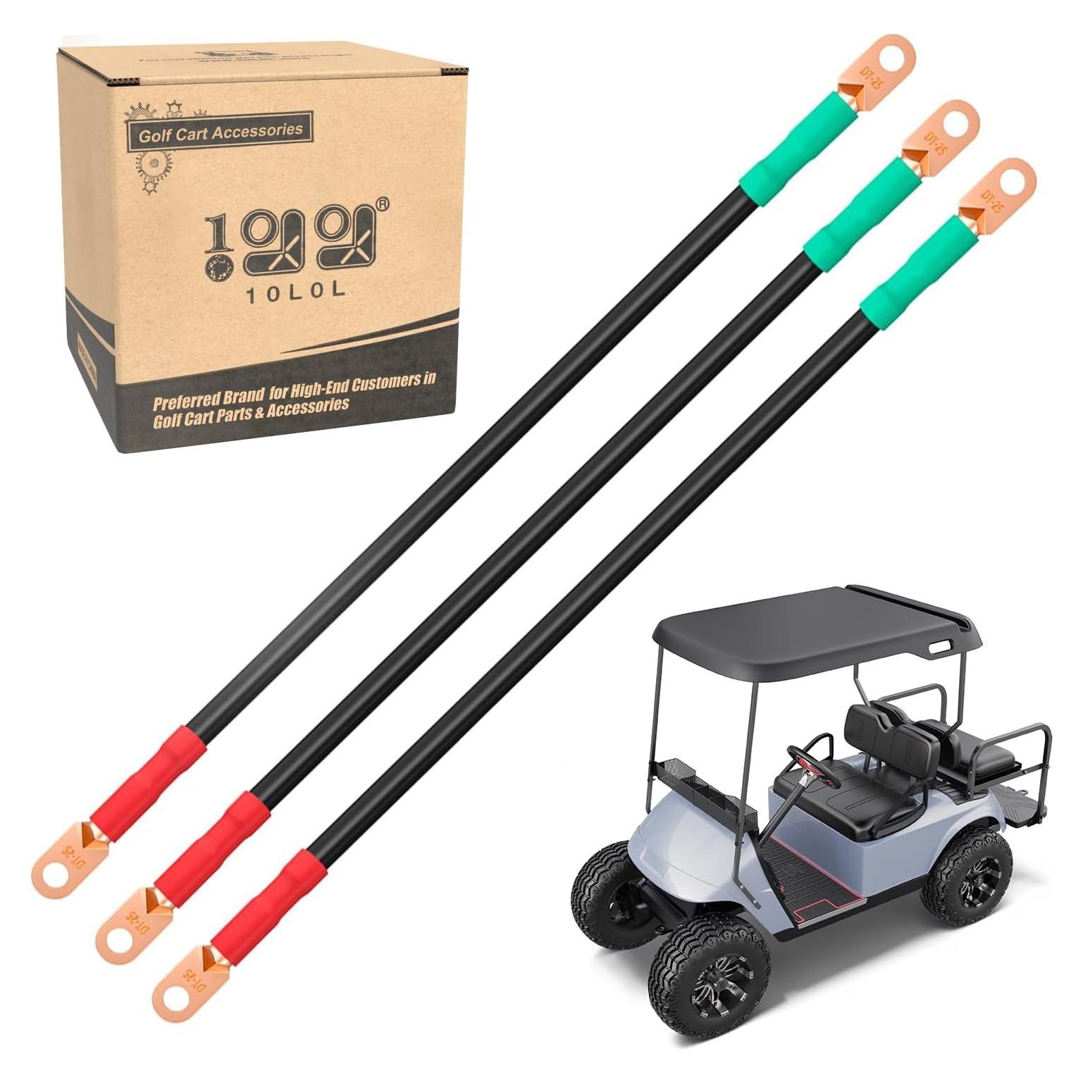Cable de Batería 10L0L 4-Gauge 40.64 cm para Golf Cart 48V