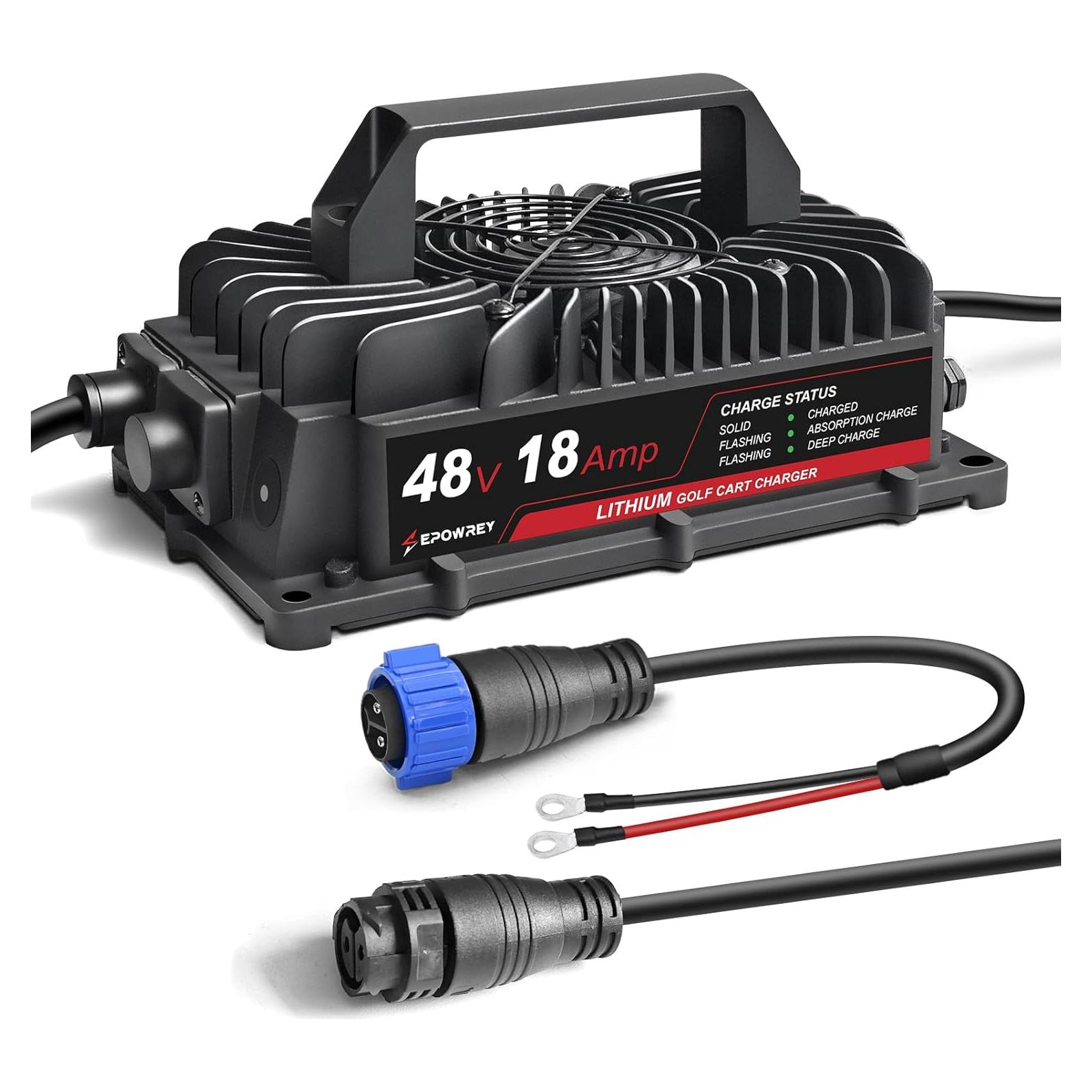 Cargador de Batería de Litio 48V 18A EPOWREY con Conectores