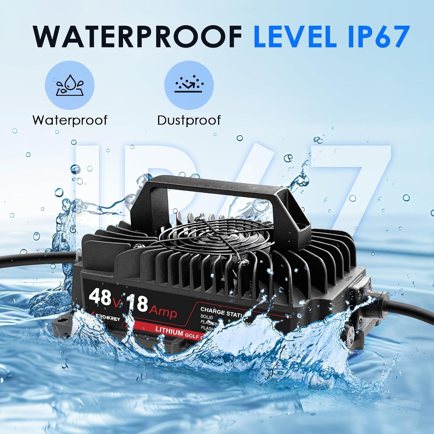 Cargador de Batería de Litio 48V 18A EPOWREY con Conectores