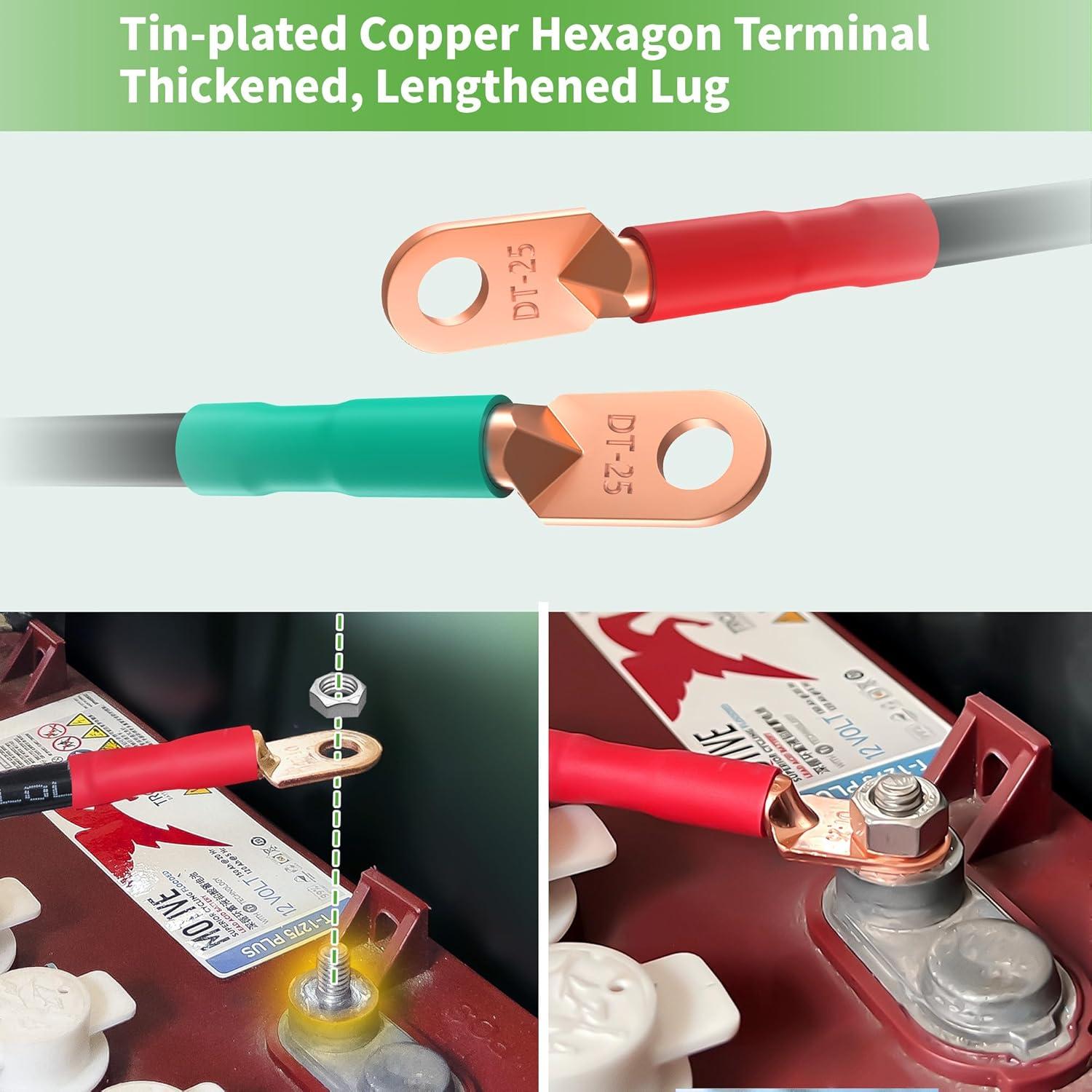 Cables de Batería 3 AWG 10L0L para Carro de Golf 48V Club Car