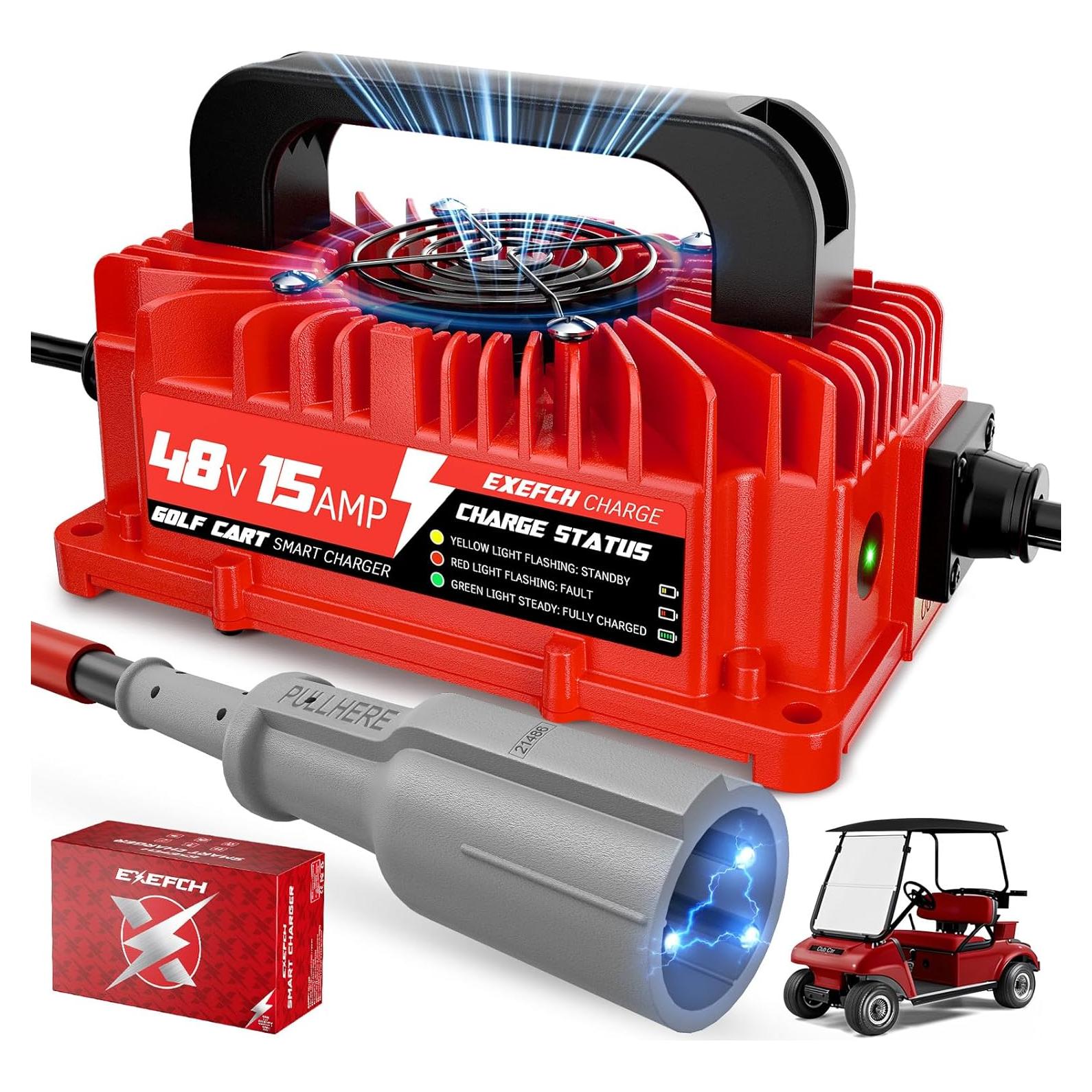 Cargador de Batería 48V 15A EXEFCH para Club Car DS/Precedent