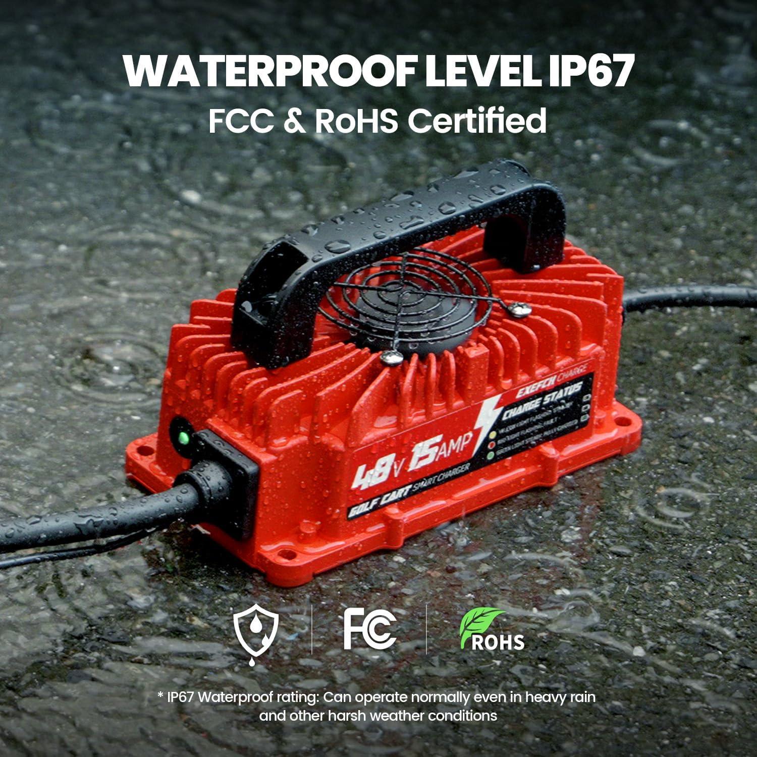 Cargador de Batería 48V 15A EXEFCH para Club Car DS/Precedent