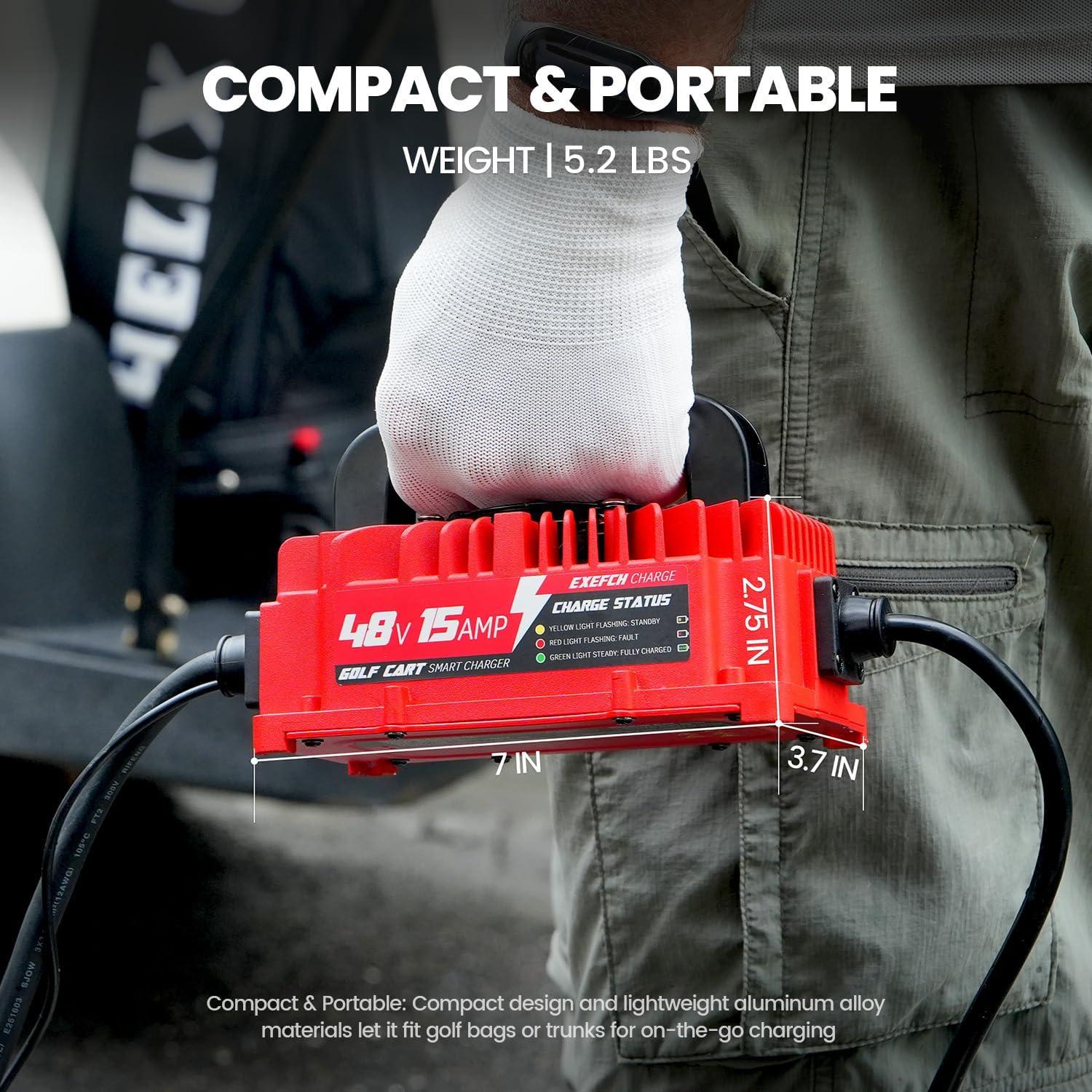 Cargador de Batería 48V 15A EXEFCH para Club Car DS/Precedent