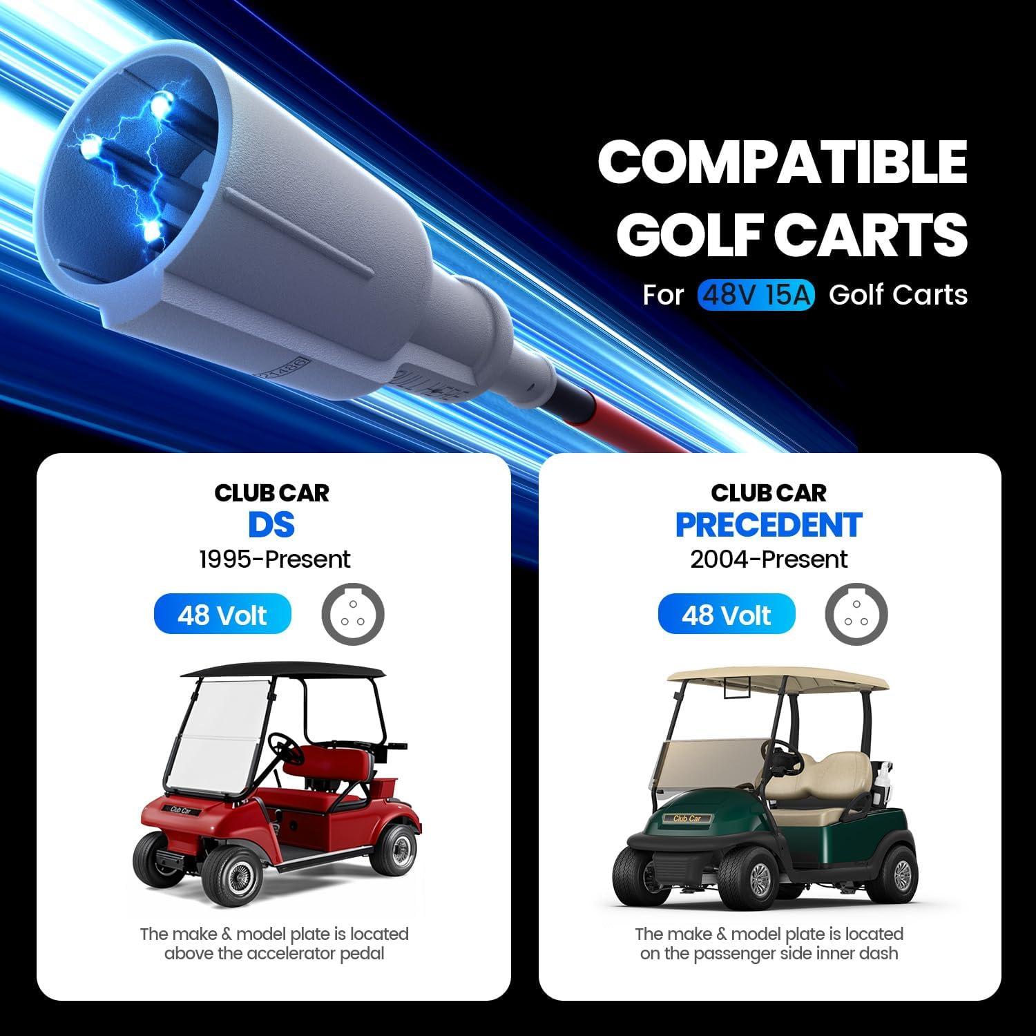 Cargador de Batería 48V 15A EXEFCH para Club Car DS/Precedent