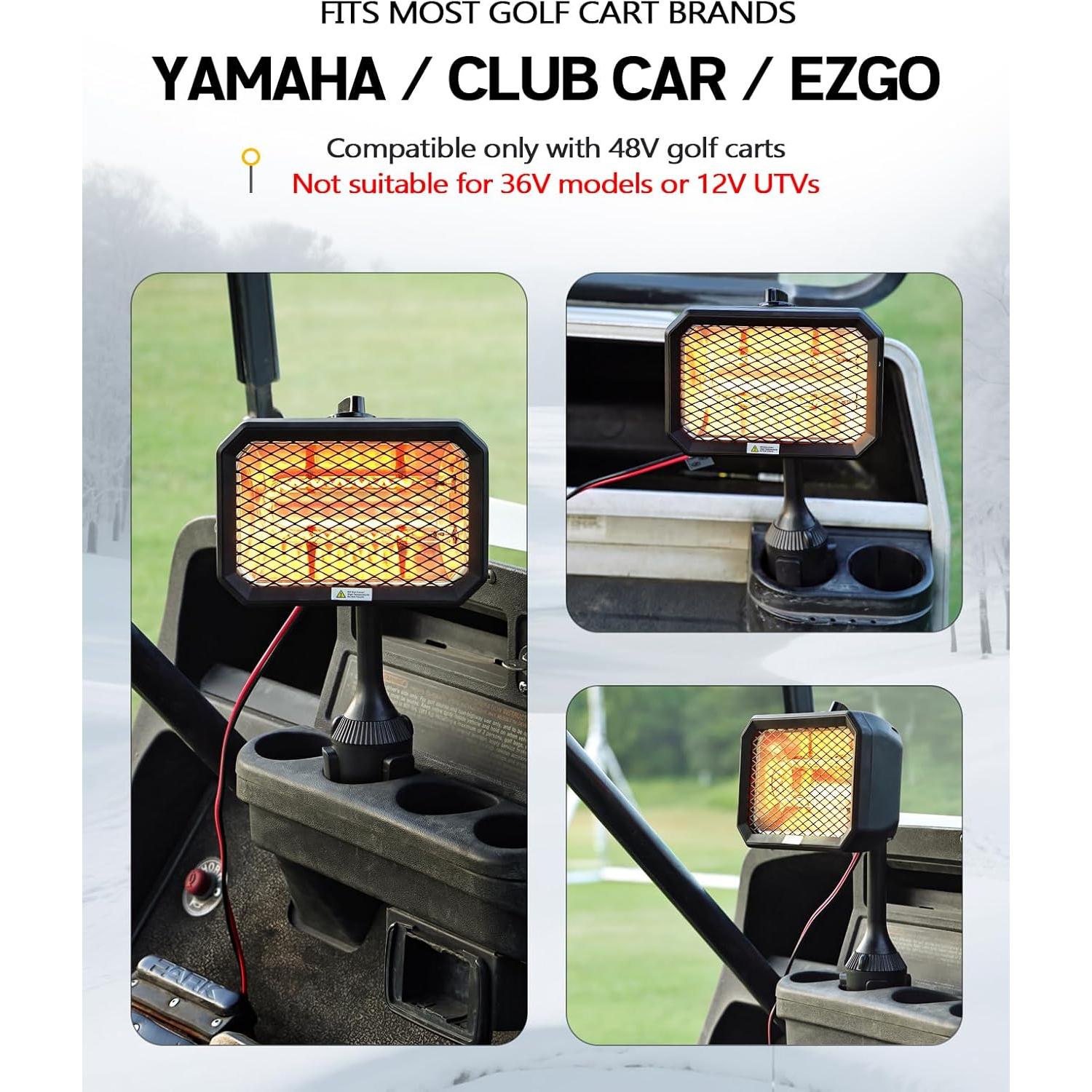 Calentador Eléctrico para Carro de Golf Xislet 48V Fibra Carbono