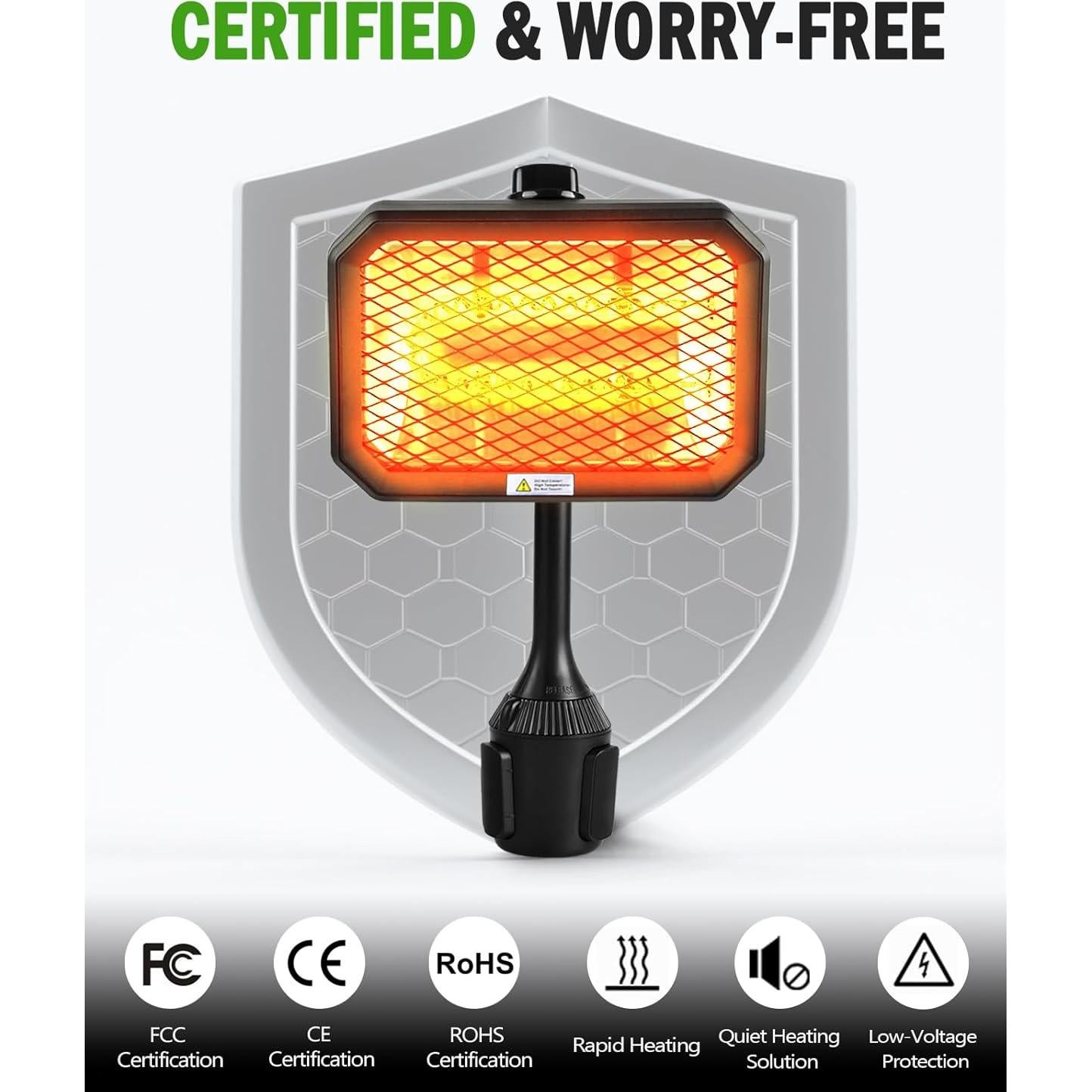 Calentador Eléctrico para Carro de Golf Xislet 48V Fibra Carbono