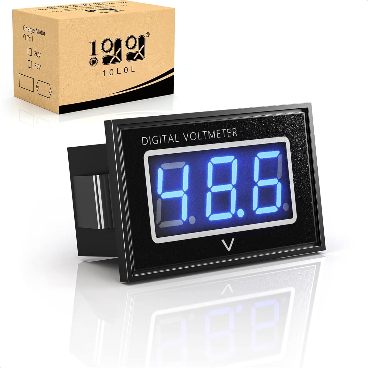 Medidor Digital de Voltaje 10L0L 12V-72V LED Impermeable