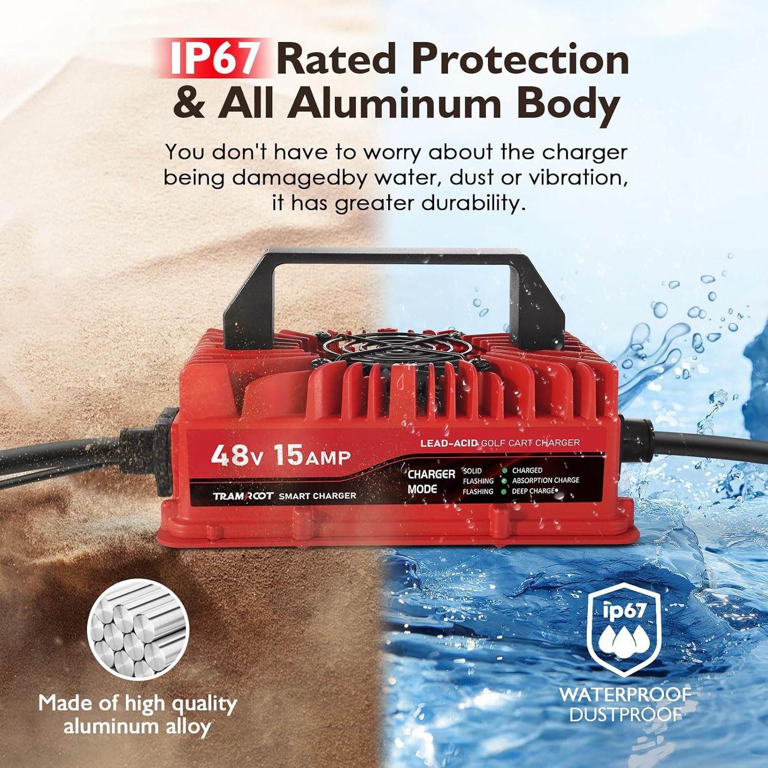 Cargador de Carro de Golf TRAMROOT 15A 48V para EZGO RXV/TXT