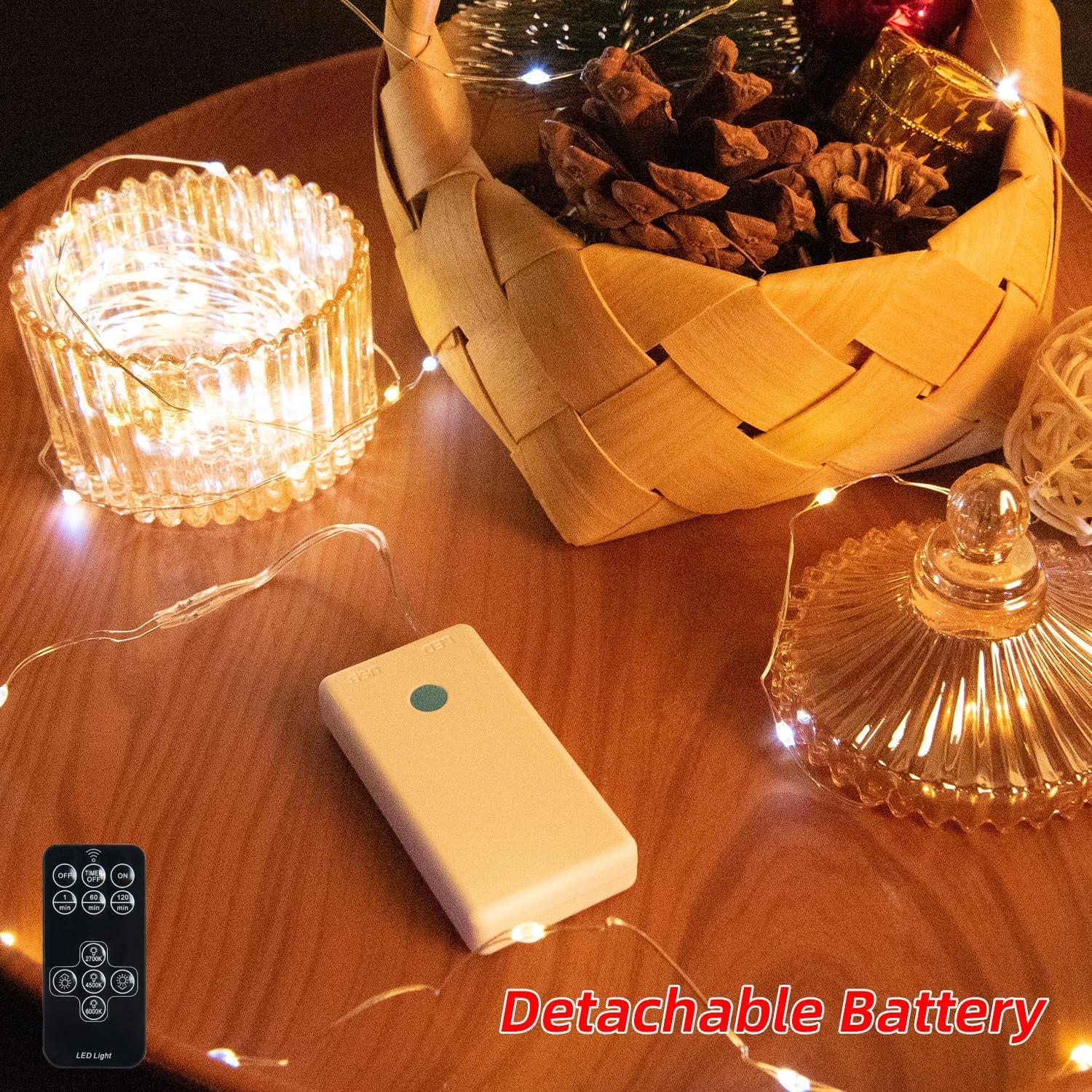 Luces de Hadas Recargables 4.88M 100LEDs BLUEYE con Control Remoto