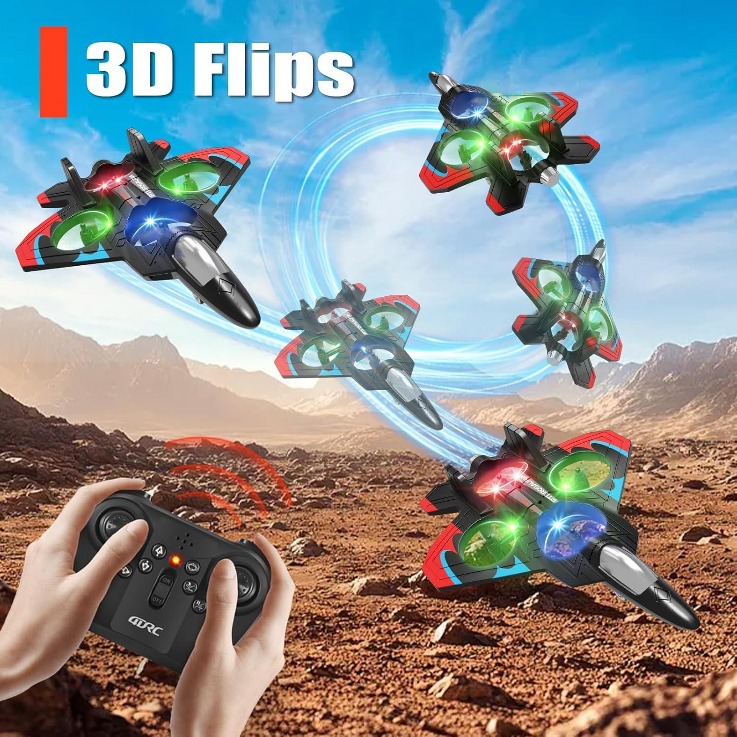 Avión RC 4DRC V32 con 4 Baterías - Control Remoto 8+ Años