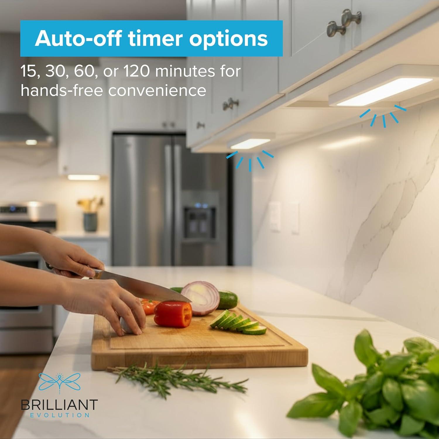 Luces LED Inalámbricas Táctiles Brilliant Evolution - 21.6 cm - Paquete de 2