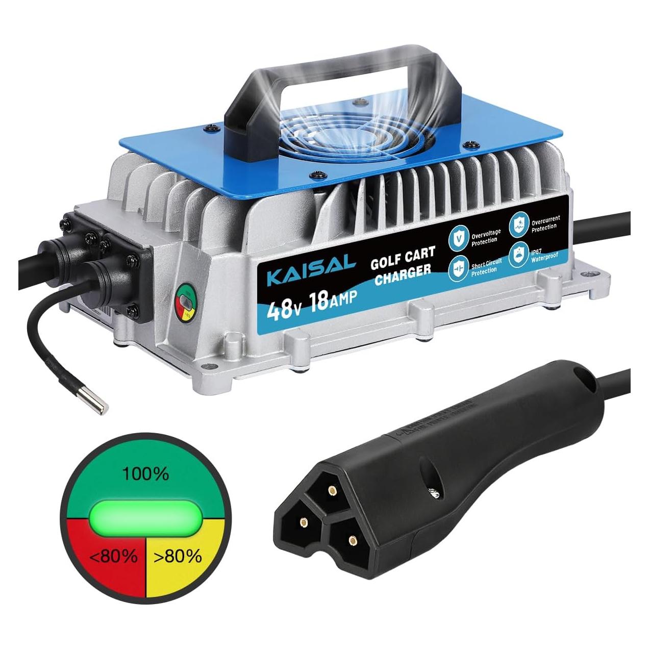 Cargador de Carro de Golf KAISAL 48V 18A IP67 1250W