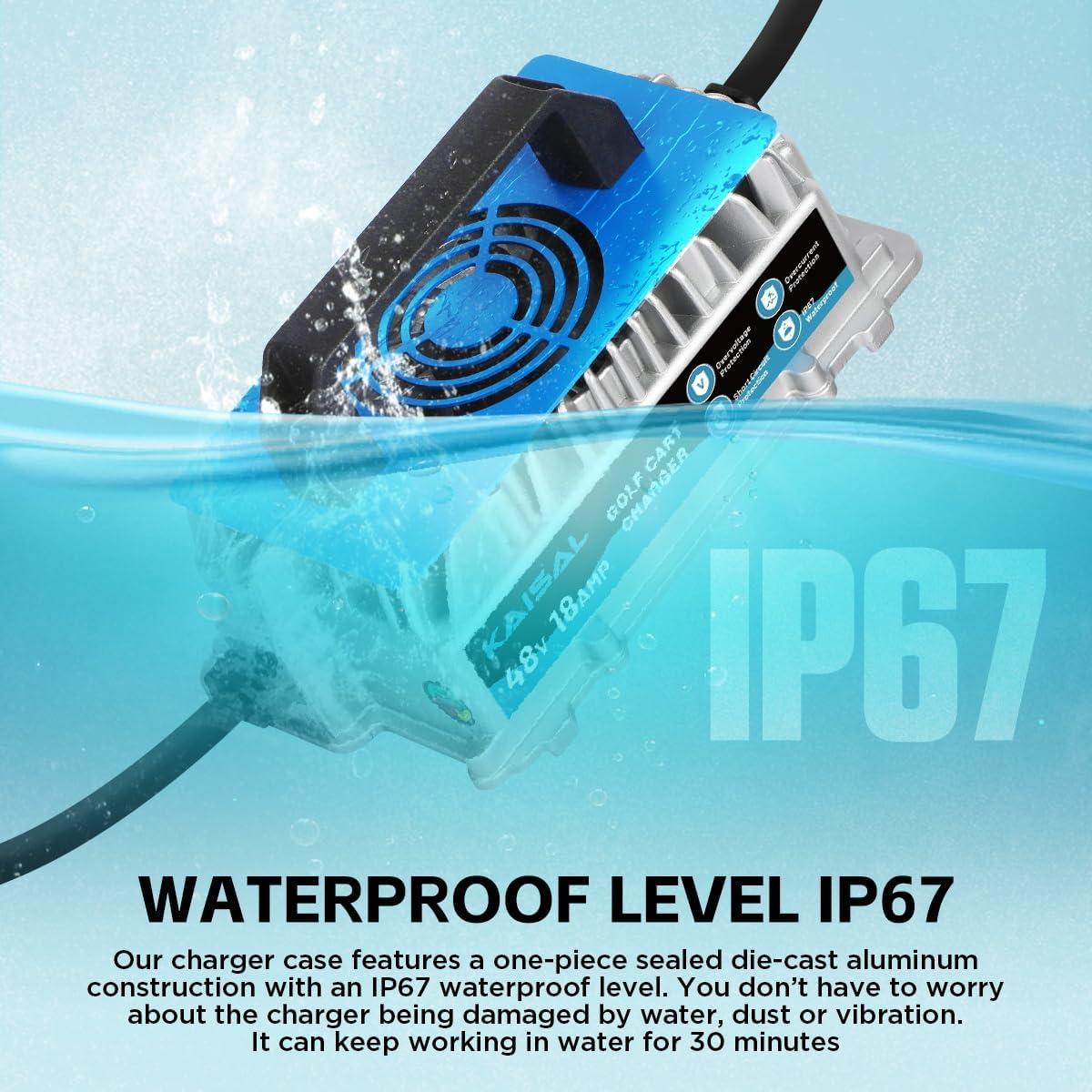 Cargador de Carro de Golf KAISAL 48V 18A IP67 1250W