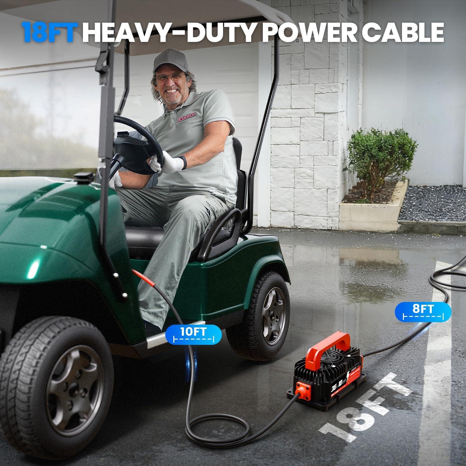 Cargador de Batería 36V 18A EXEFCH para Carrito de Golf