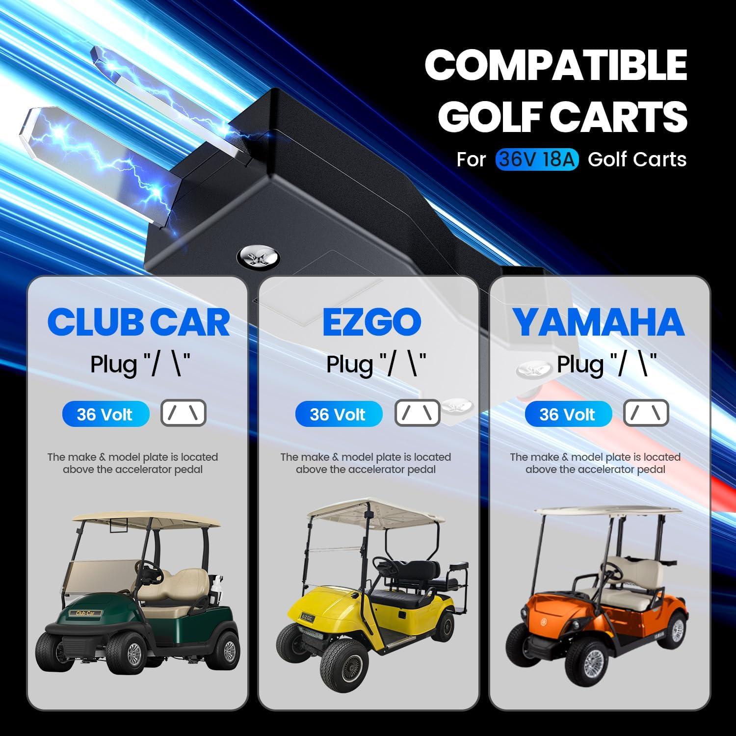 Cargador de Batería 36V 18A EXEFCH para Carrito de Golf