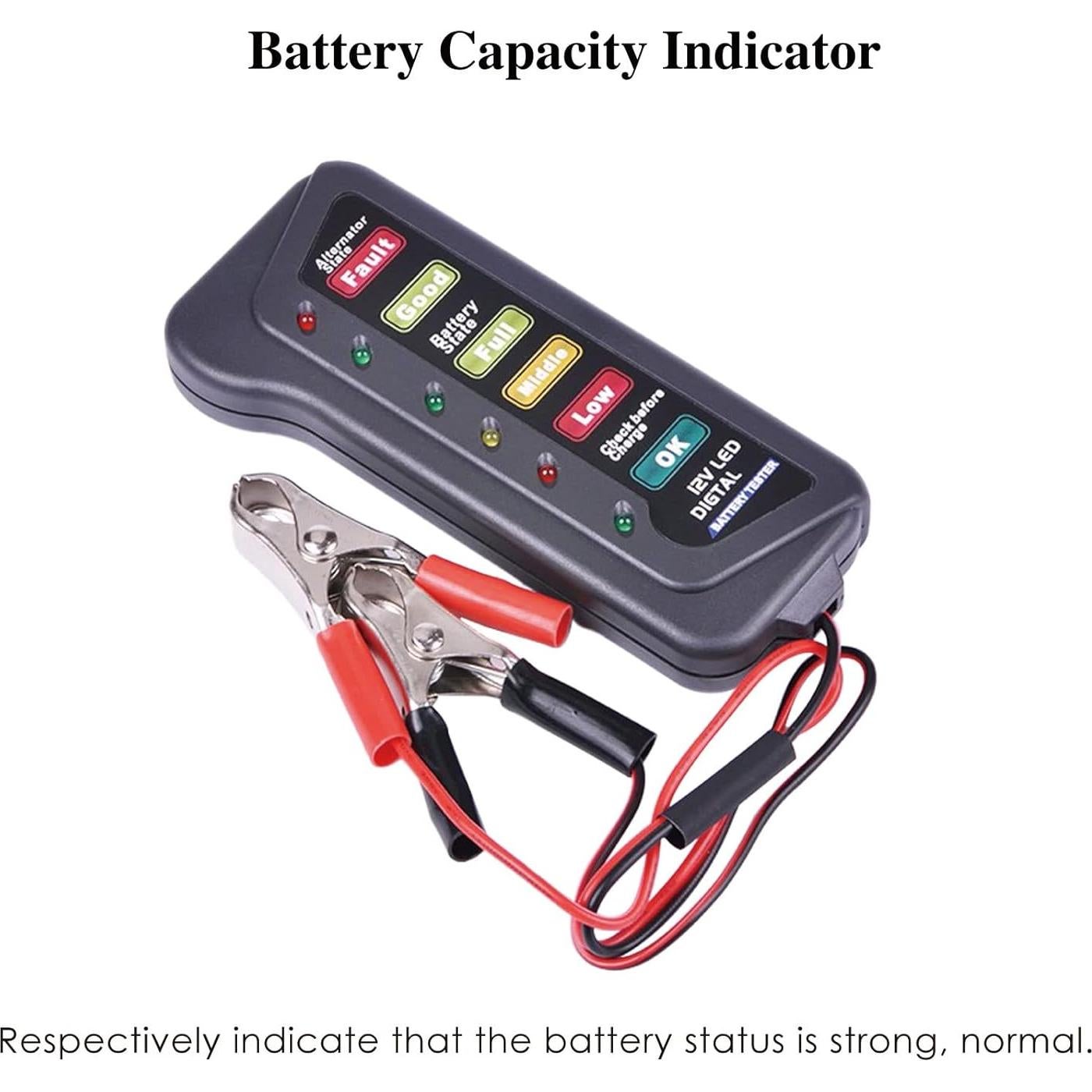 Probador de Batería NInE-ROnG NR-BI007 12V con LED