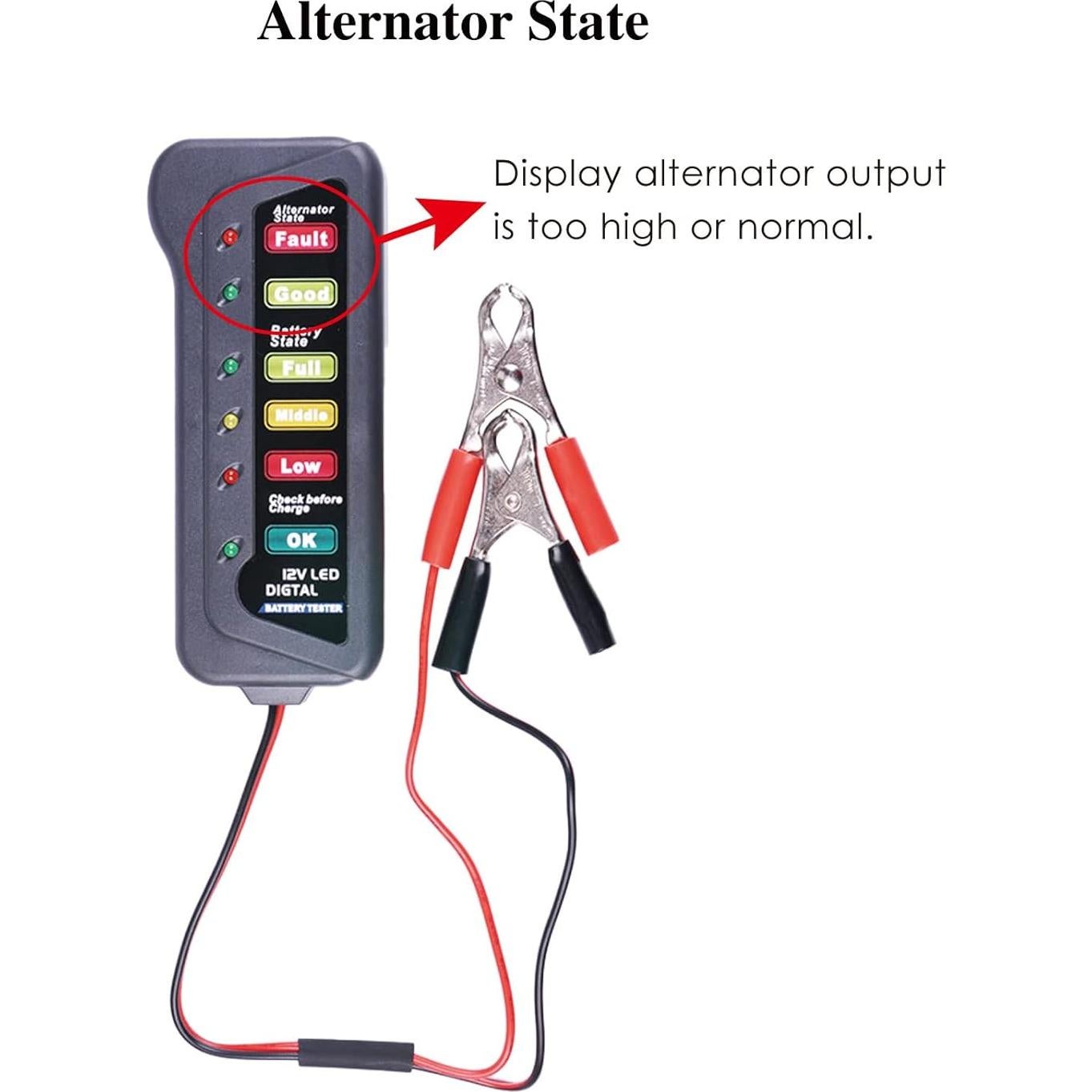 Probador de Batería NInE-ROnG NR-BI007 12V con LED