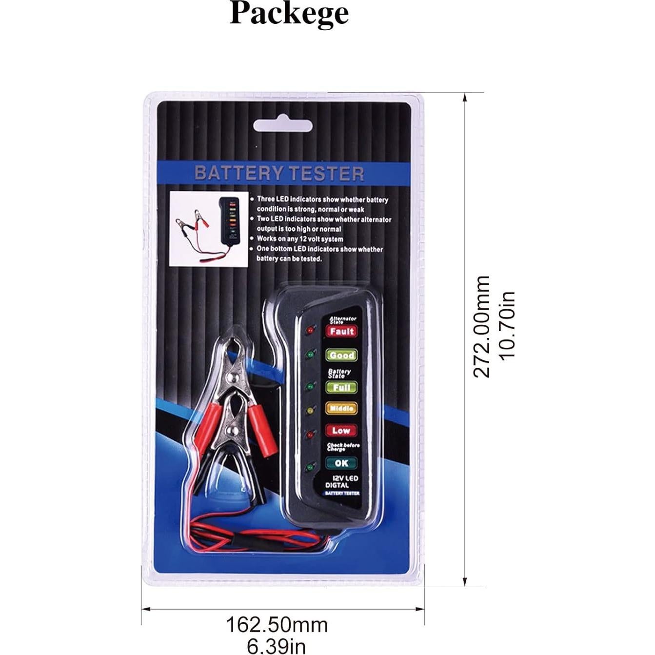 Probador de Batería NInE-ROnG NR-BI007 12V con LED