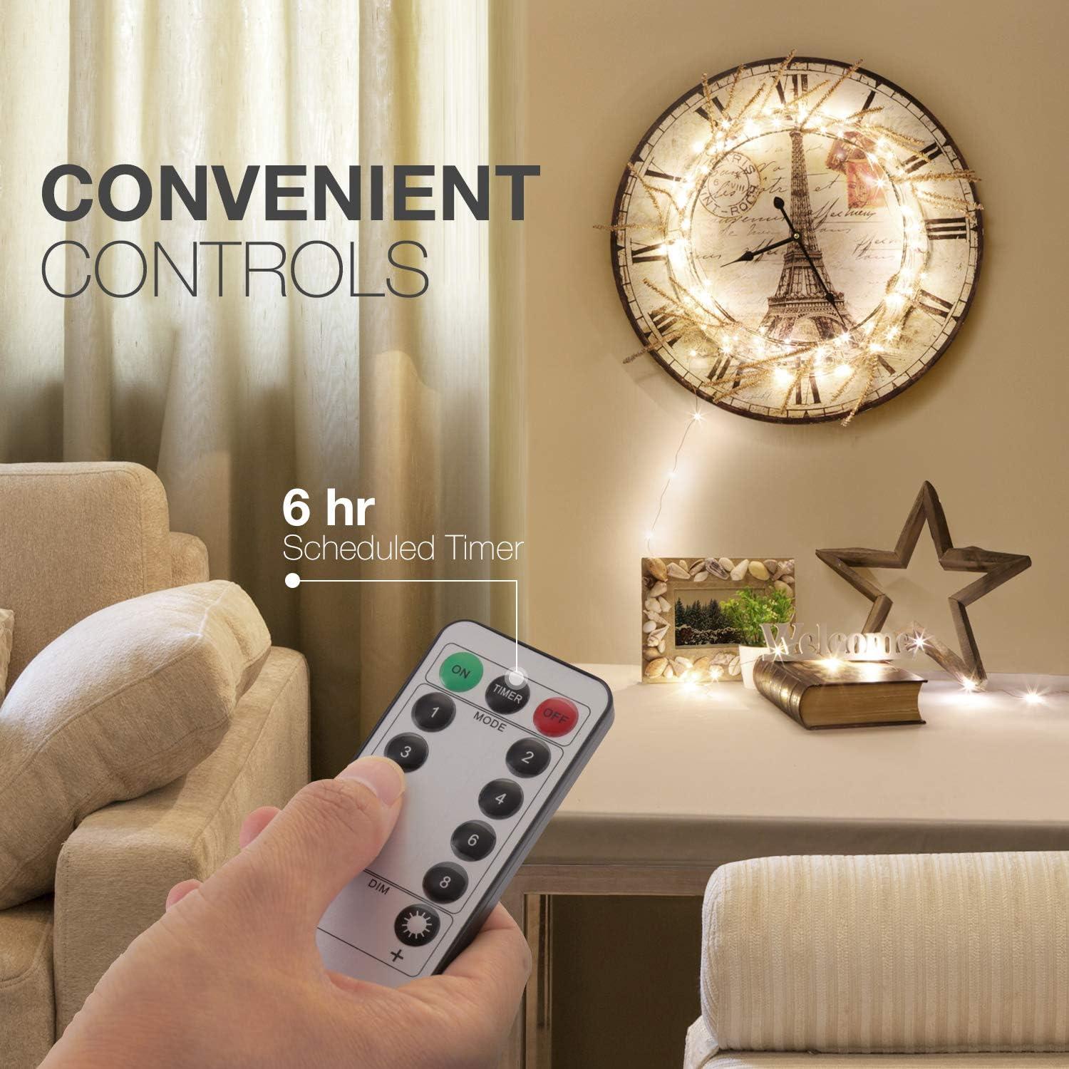 Luces de Cadena LED Tenergy 5m 50 LEDs con Control Remoto