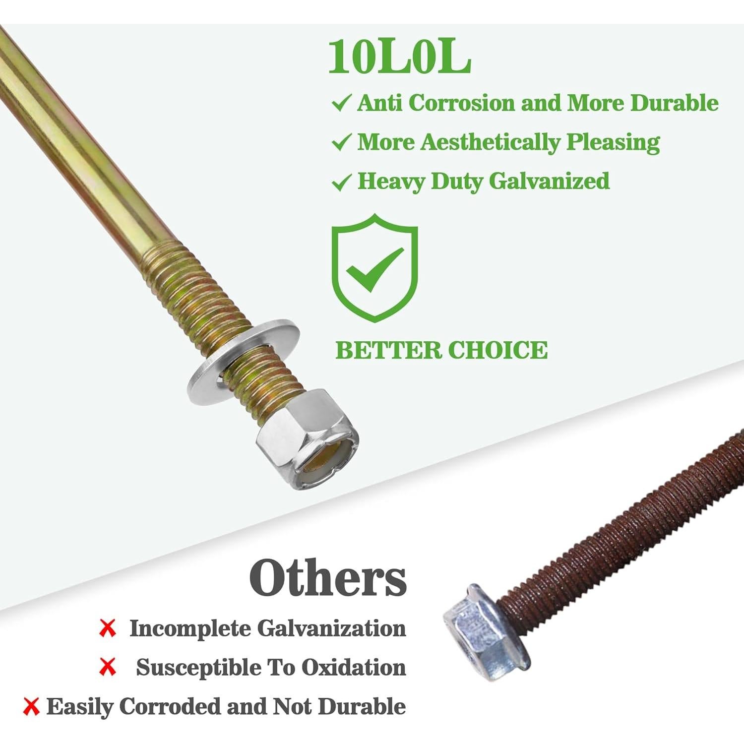 Kit de Varillas de Sujeción de Batería 10L0L para Carro de Golf