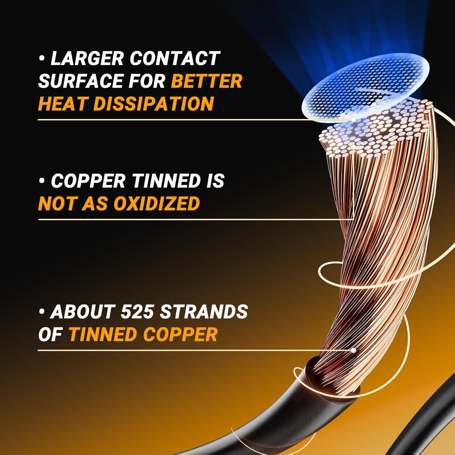 Cables de Batería Club Car Precedent 48V 3 Gauge - 5 Piezas