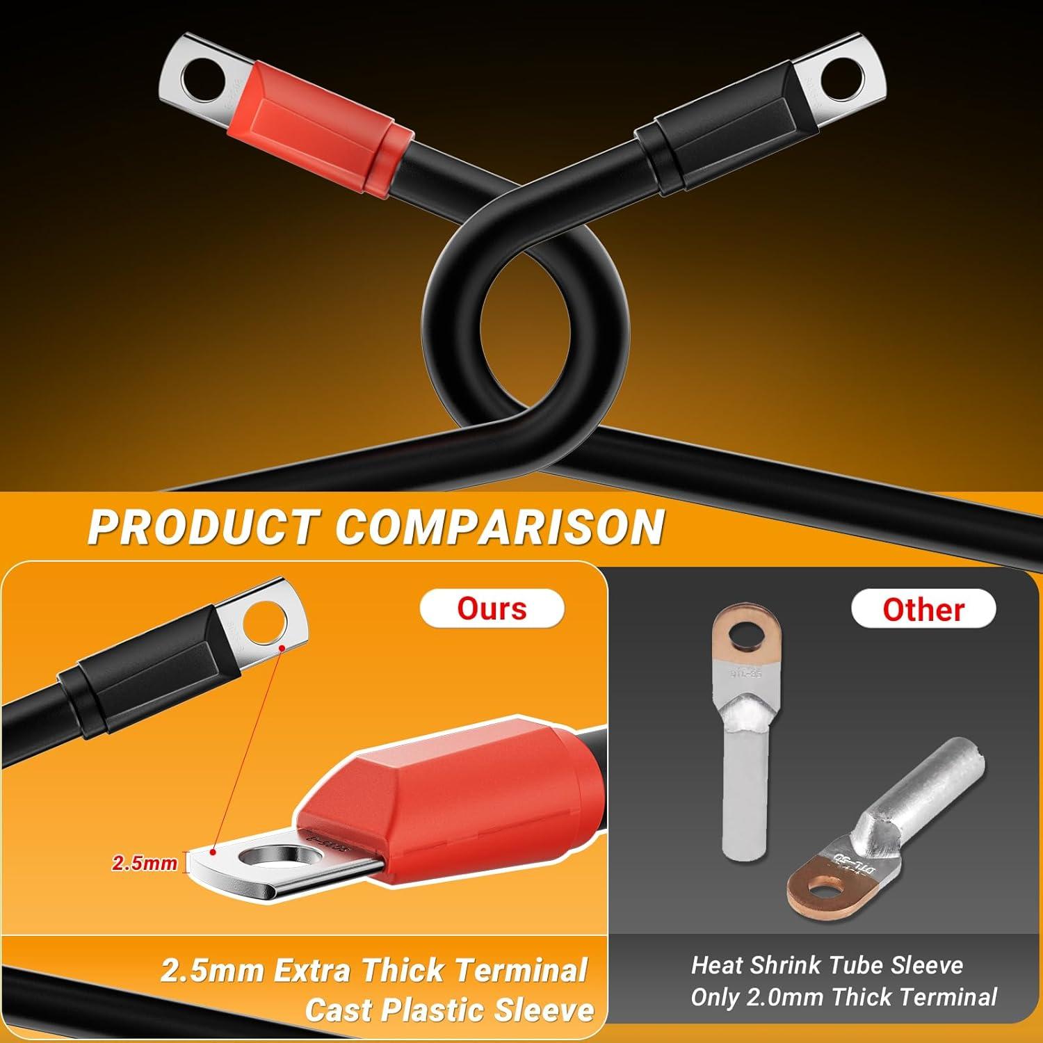 Cables de Batería Club Car Precedent 48V 3 Gauge - 5 Piezas