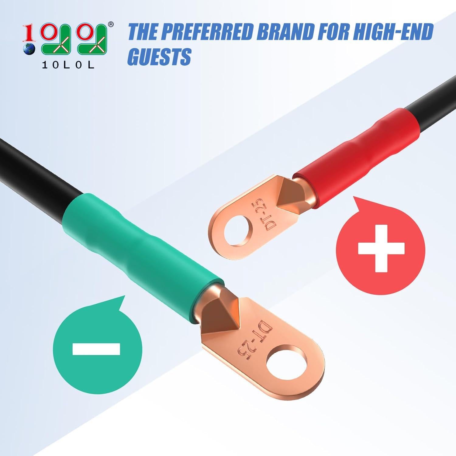 Cables de Batería de Carro de Golf 10L0L 48V Cobre Puro 4 Gauge