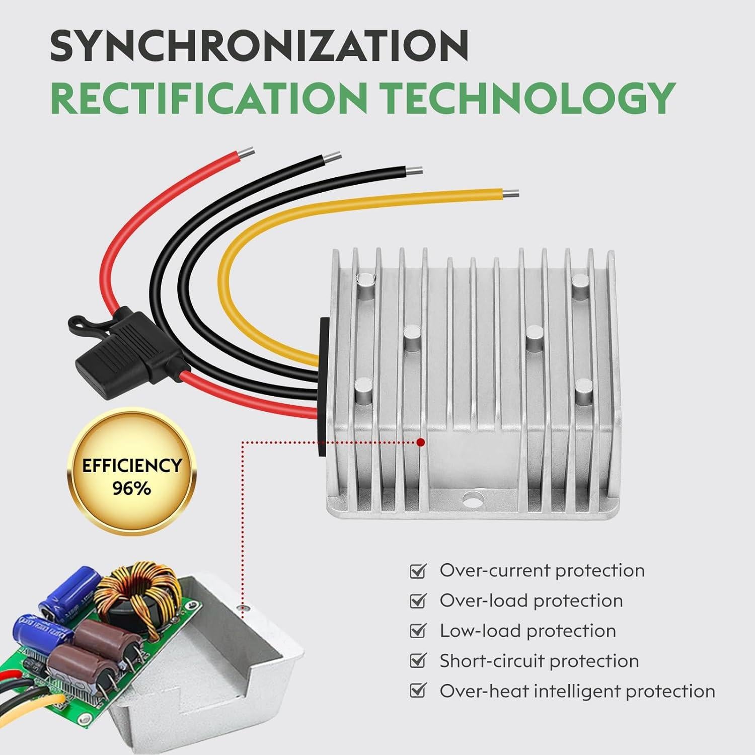Convertidor Buck Klnuoxj 20A 240W DC 18V-58V a 12V