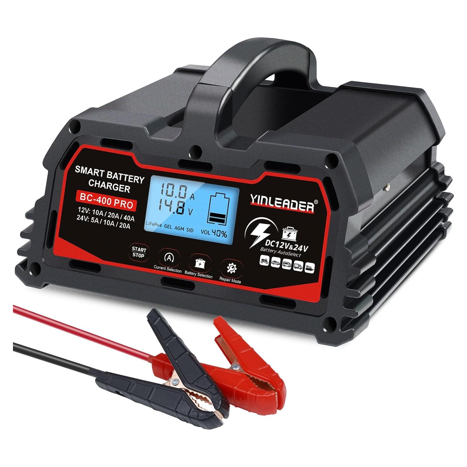 Cargador de Batería Inteligente 40A 12V/24V Plomo Ácido
