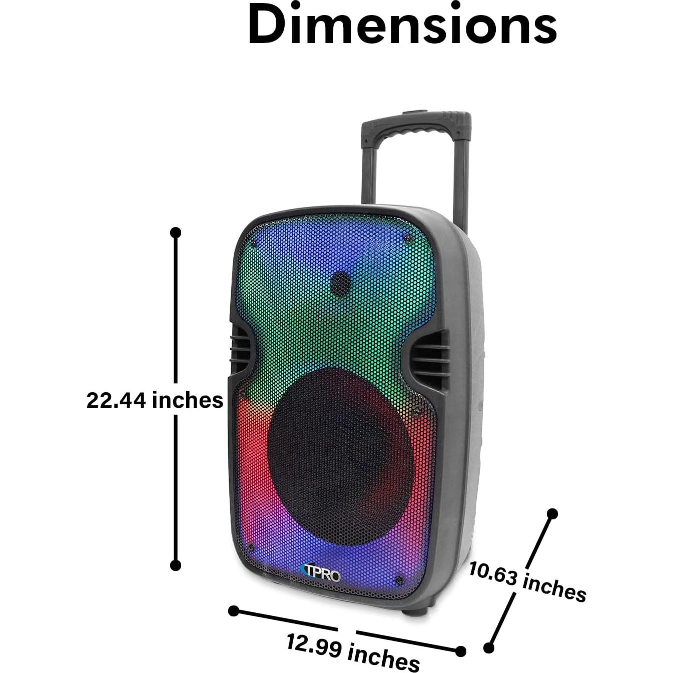 Altavoz Bluetooth 1500W Technical Pro 12" Recargable LED