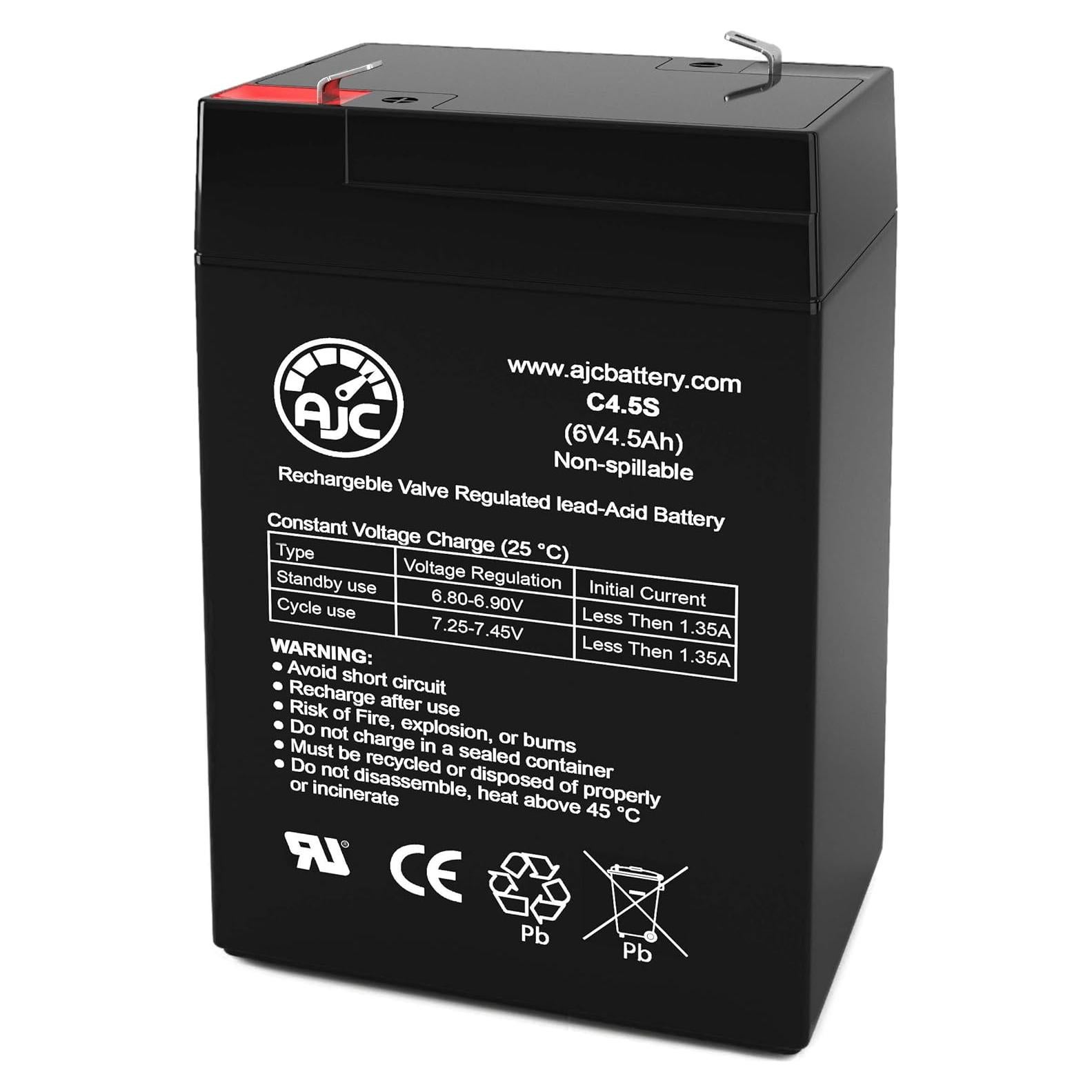 Batería de Plomo Ácido Sellada AJC 6V 4.5Ah AGM