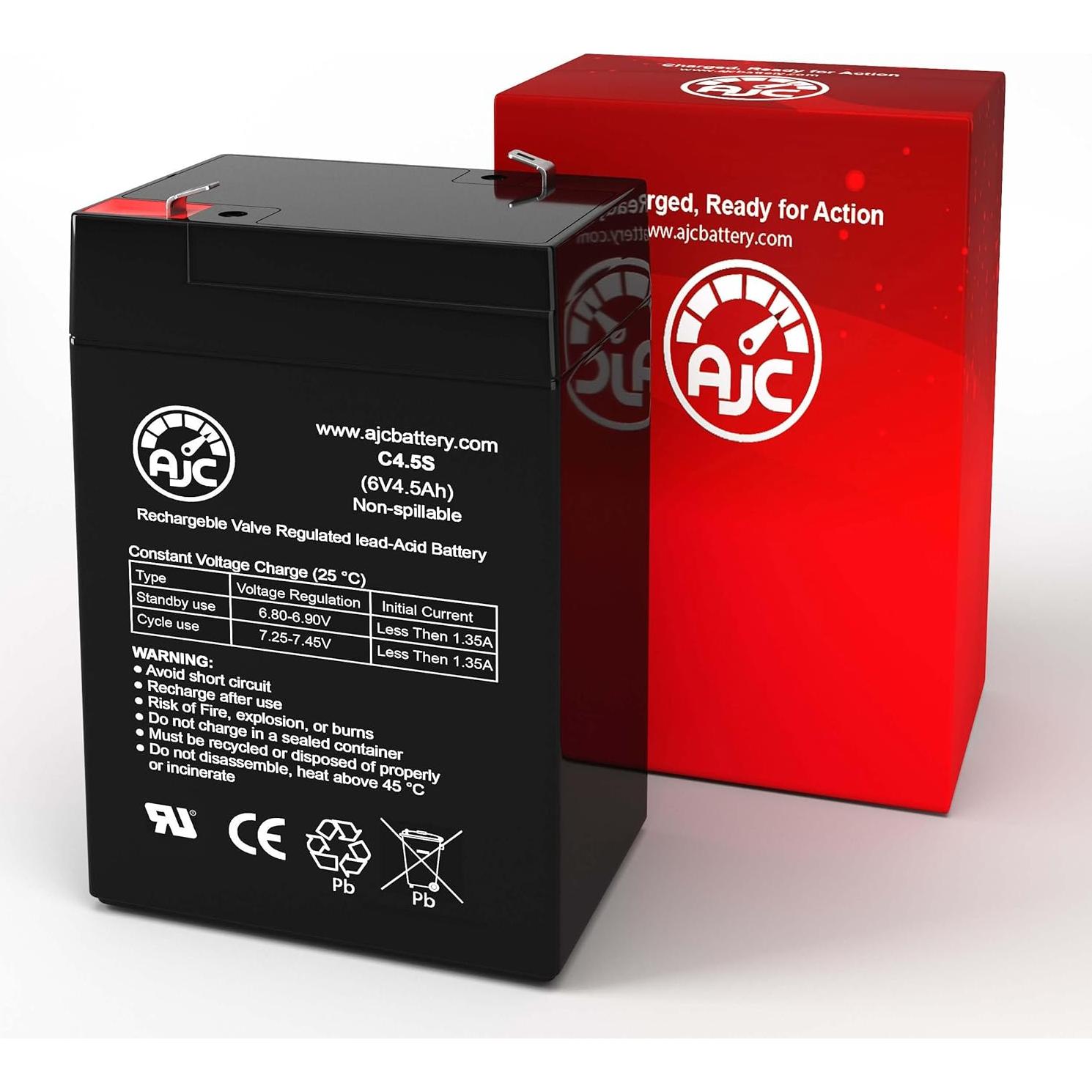 Batería de Plomo Ácido Sellada AJC 6V 4.5Ah AGM