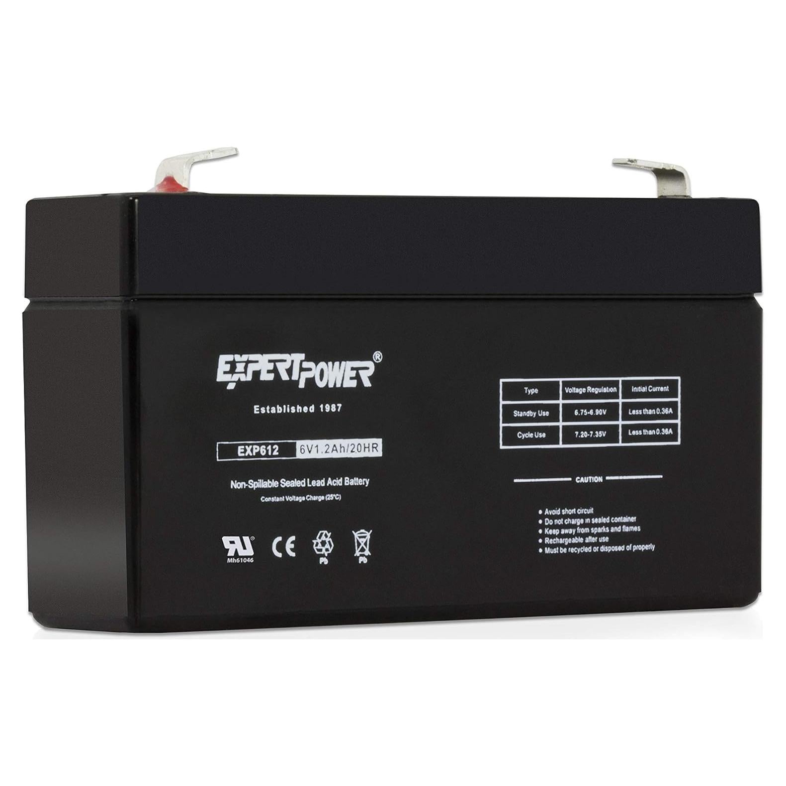 Batería Recargable ExpertPower EXP612 6V 1.2Ah F1 Sellada