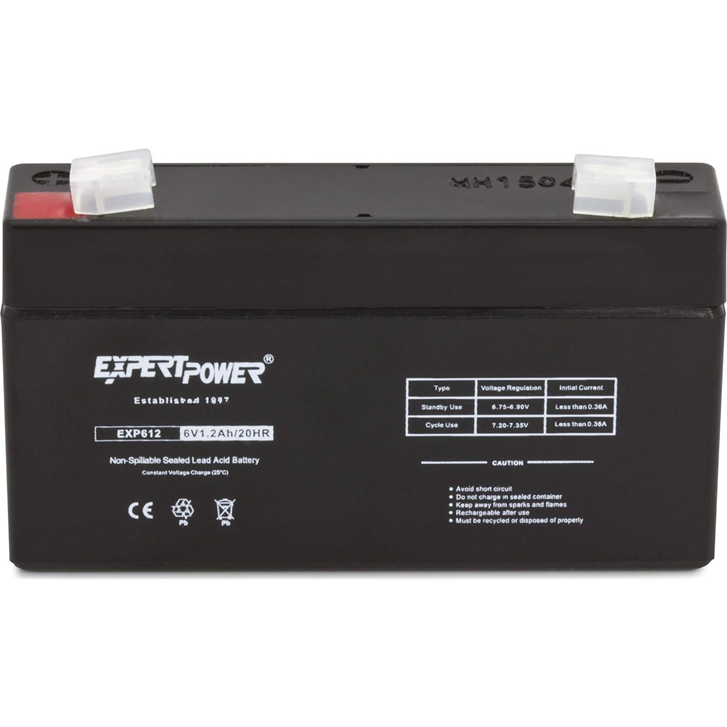 Batería Recargable ExpertPower EXP612 6V 1.2Ah F1 Sellada